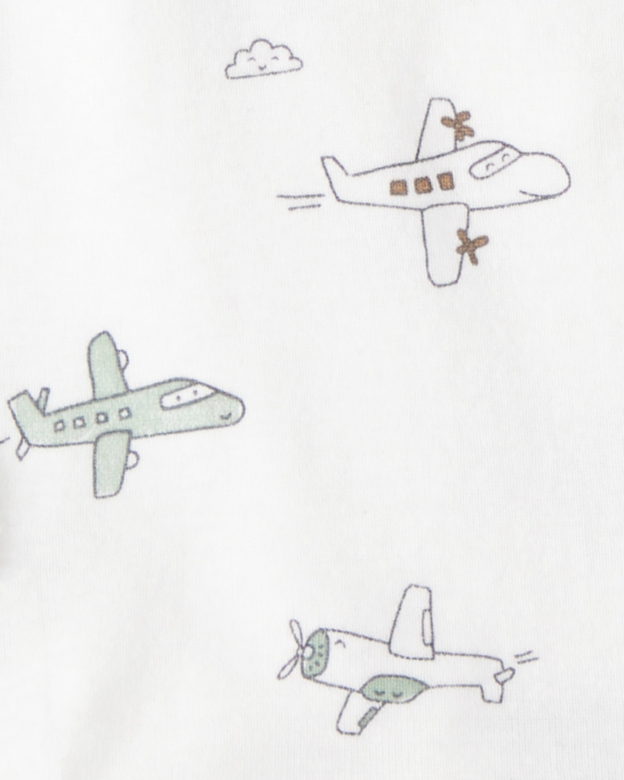 Baby Boy 3-Piece Airplane Sweatshirt Outfit Set - Blue