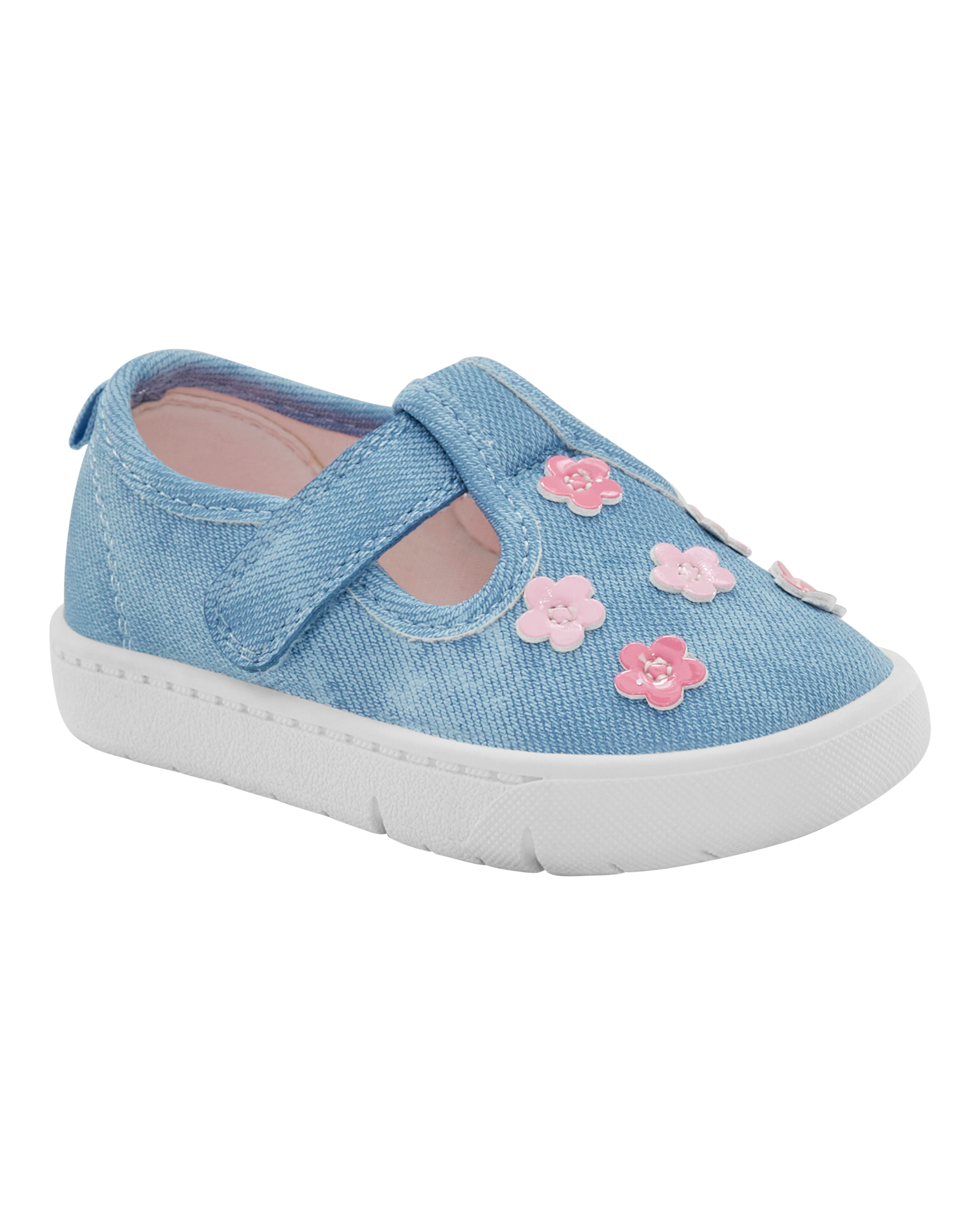 Baby Every Step® First Walker Floral Denim Sneakers - Blue