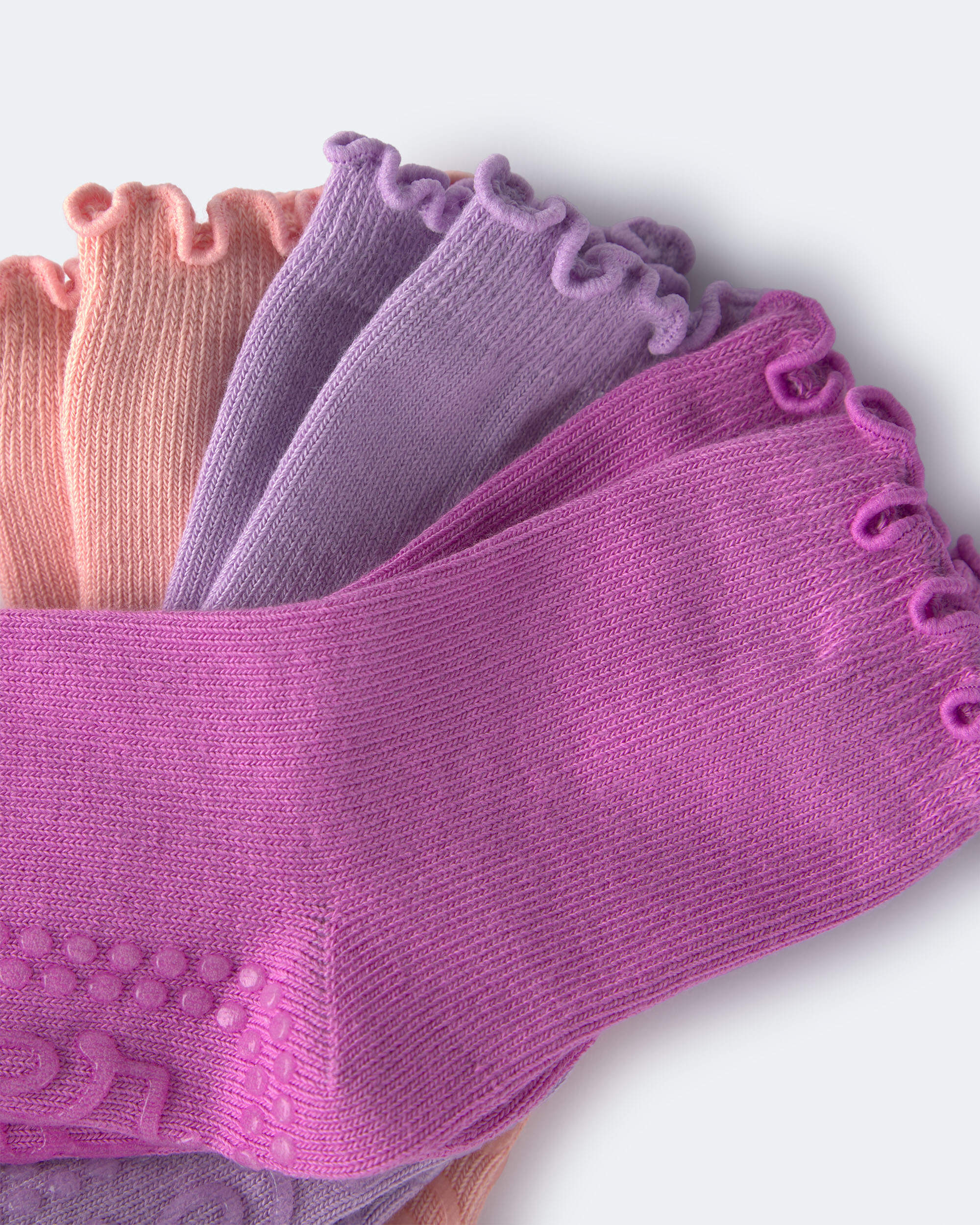 Toddler Girl 3-Pack Crew Socks - Purple/Pink, , hi-res