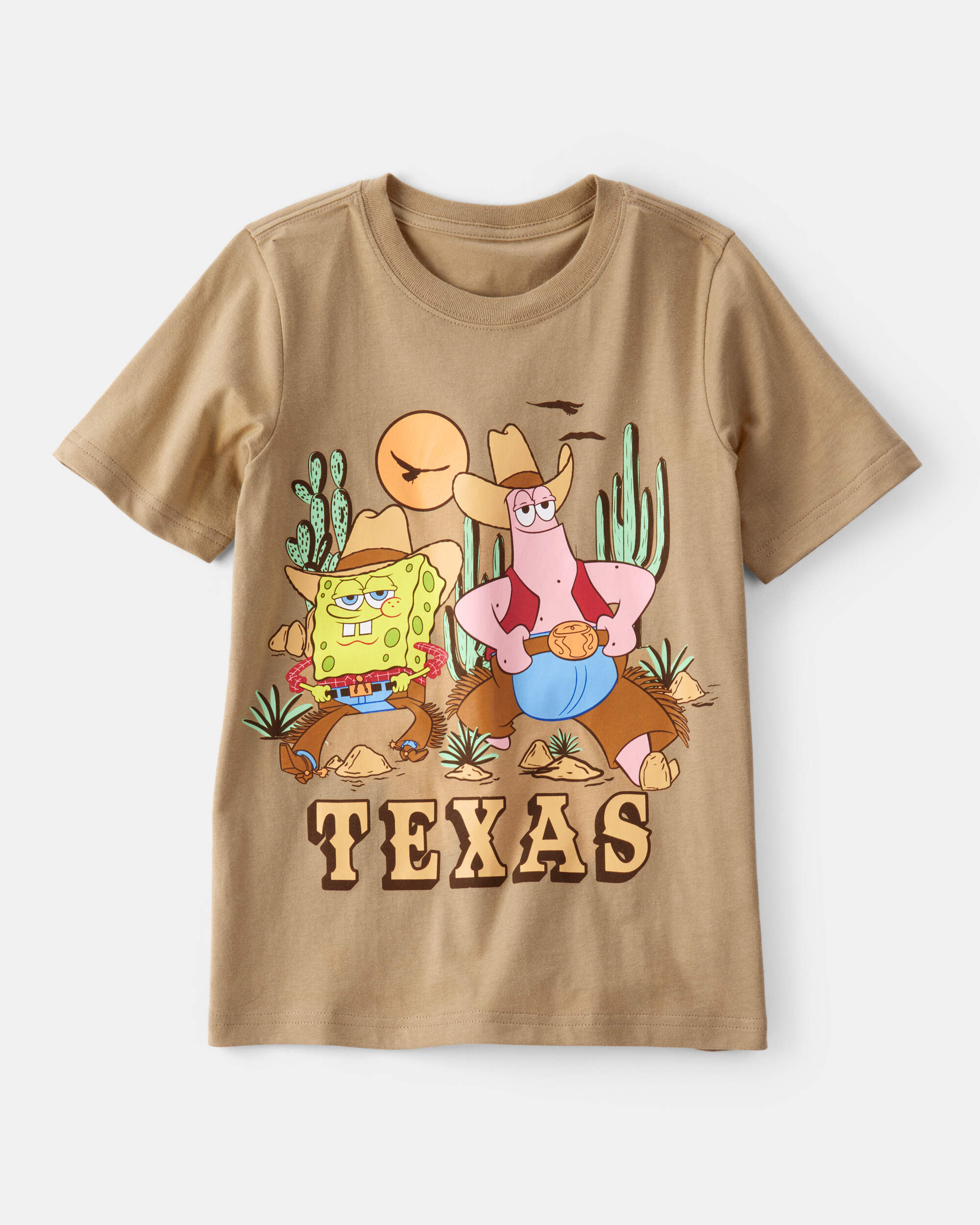 Boys Spongebob Squarepants™ Texas Short-Sleeve Graphic Tee - Brown