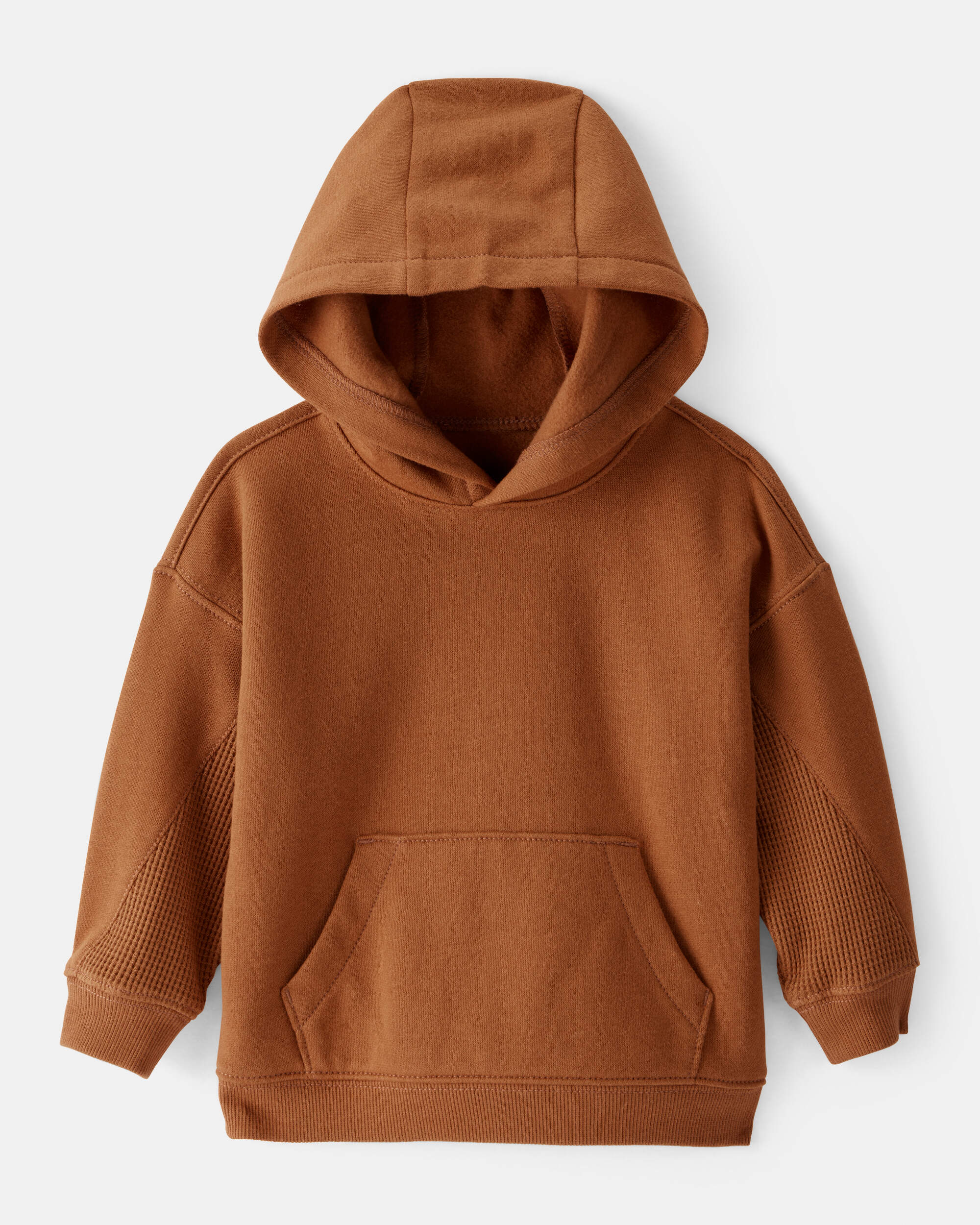 Baby Boy Solid Fleece Long-Sleeve Hoodie - Brown