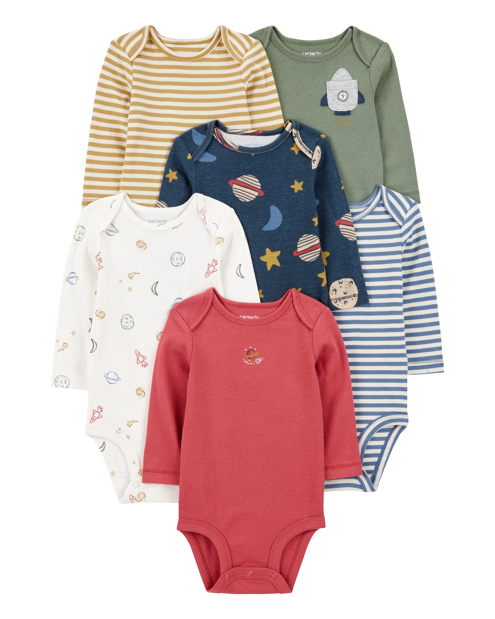 Baby 6-Pack Long-Sleeve Original Bodysuits