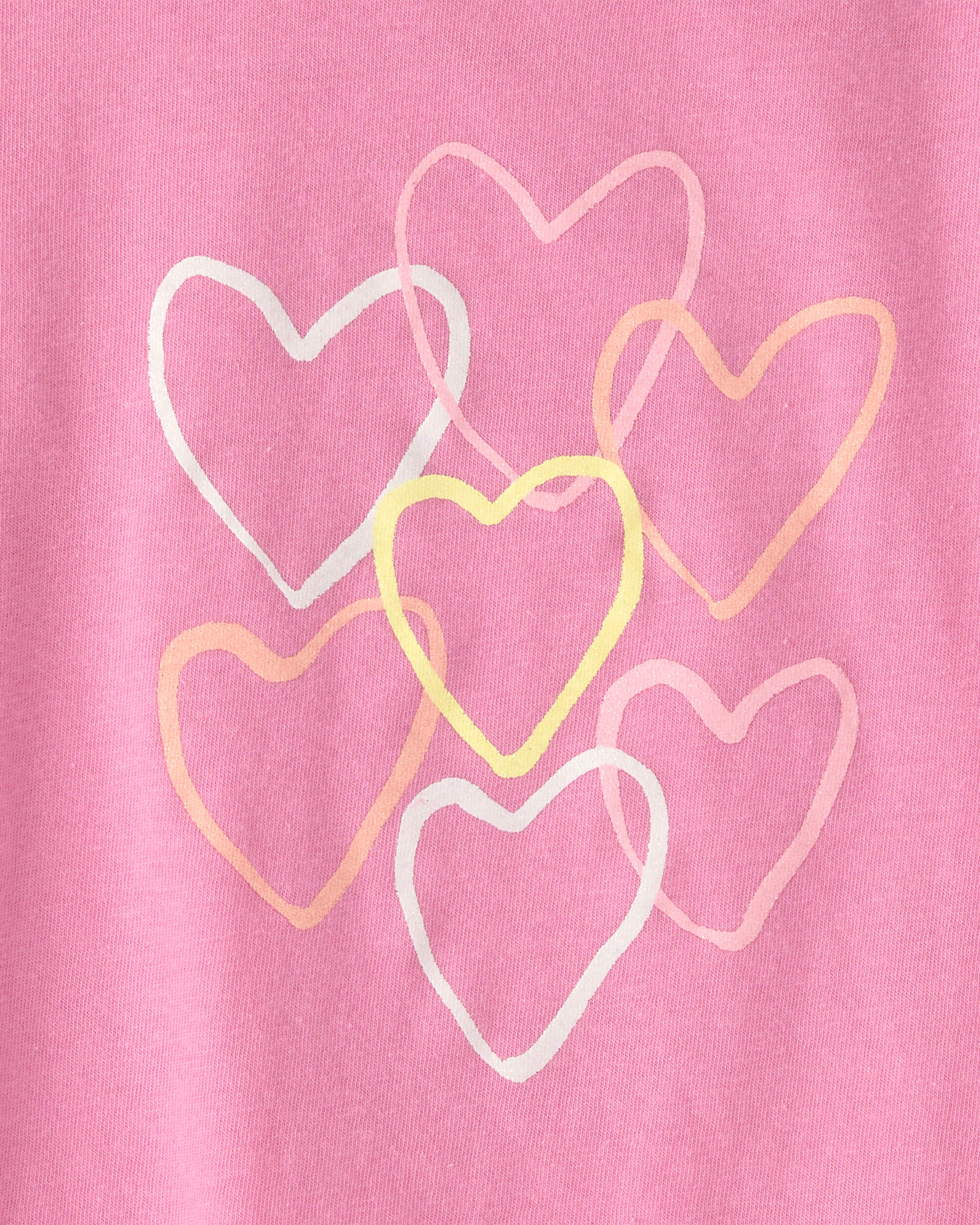 Toddler Girl Heart Graphic Tee - Pink