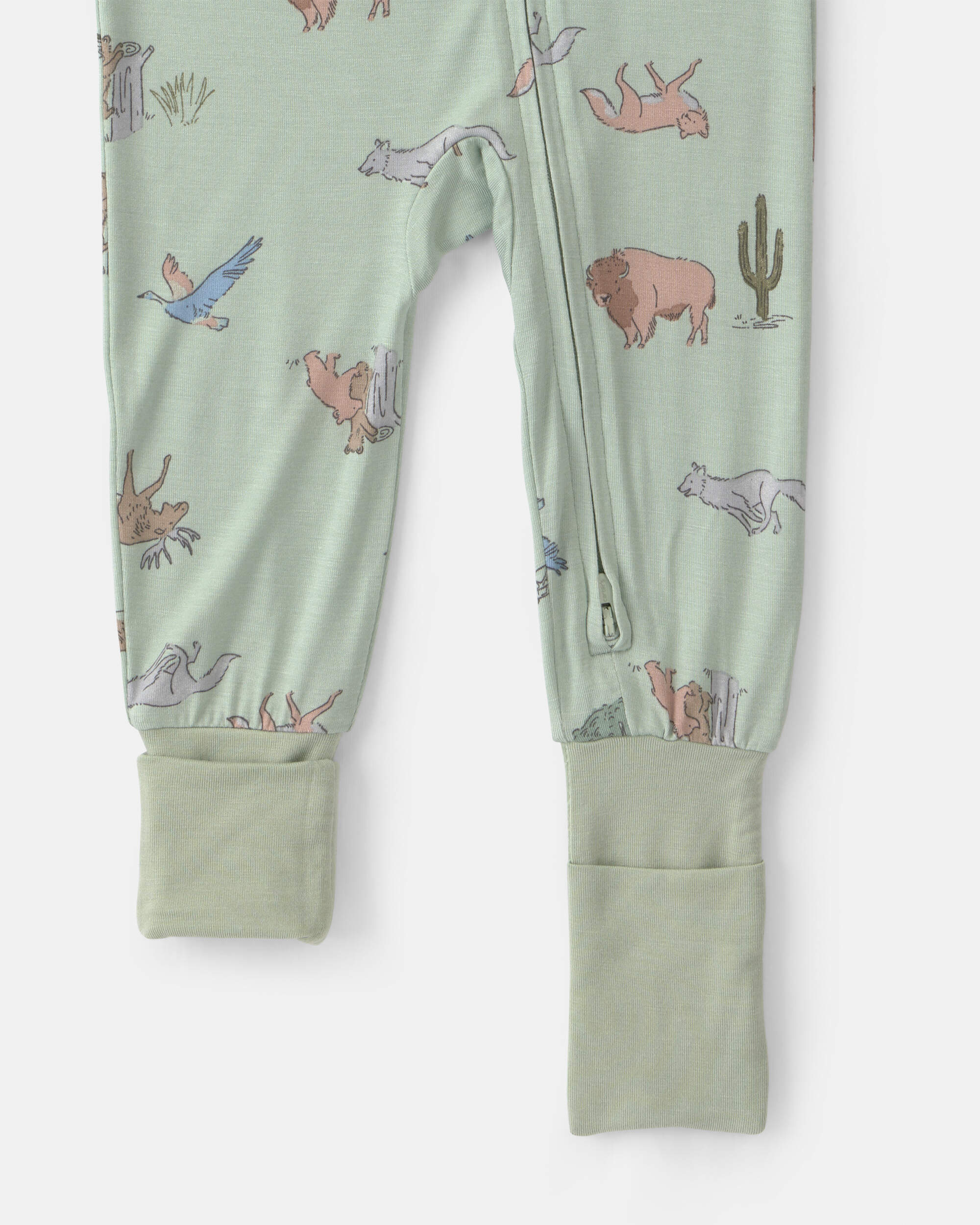 Baby Boy 1-Piece Animals PurelySoft™ Snug Fit Pyjama - Green