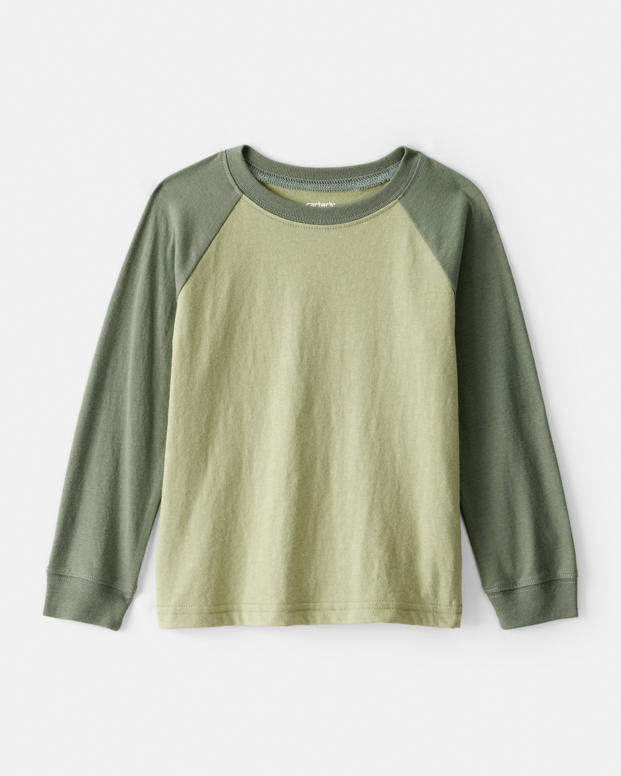 Toddler Boy Long-Sleeve Raglan Tee - Green