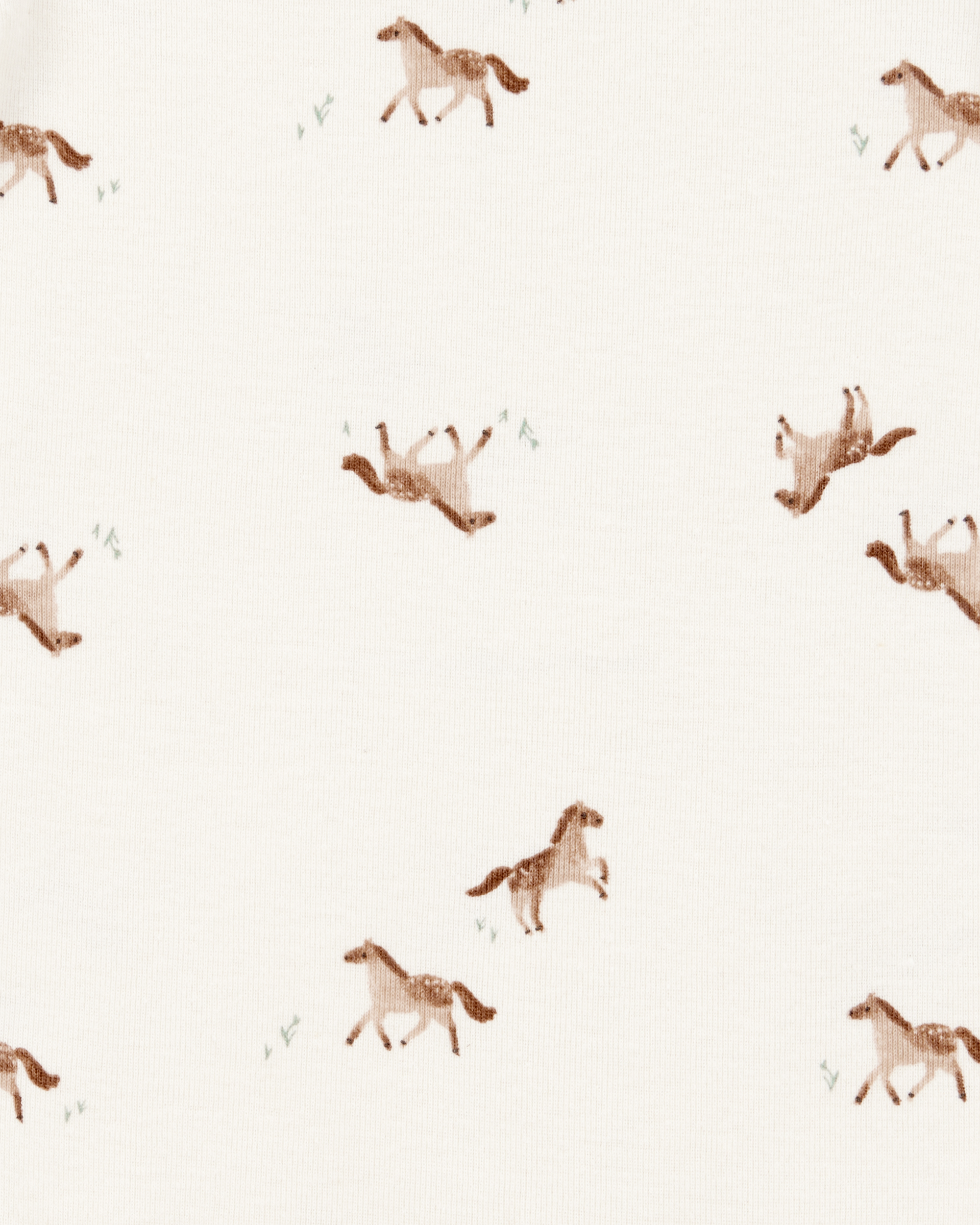 Baby Girl 5-Pack Floral Horses Short-Sleeve Cotton Bodysuits