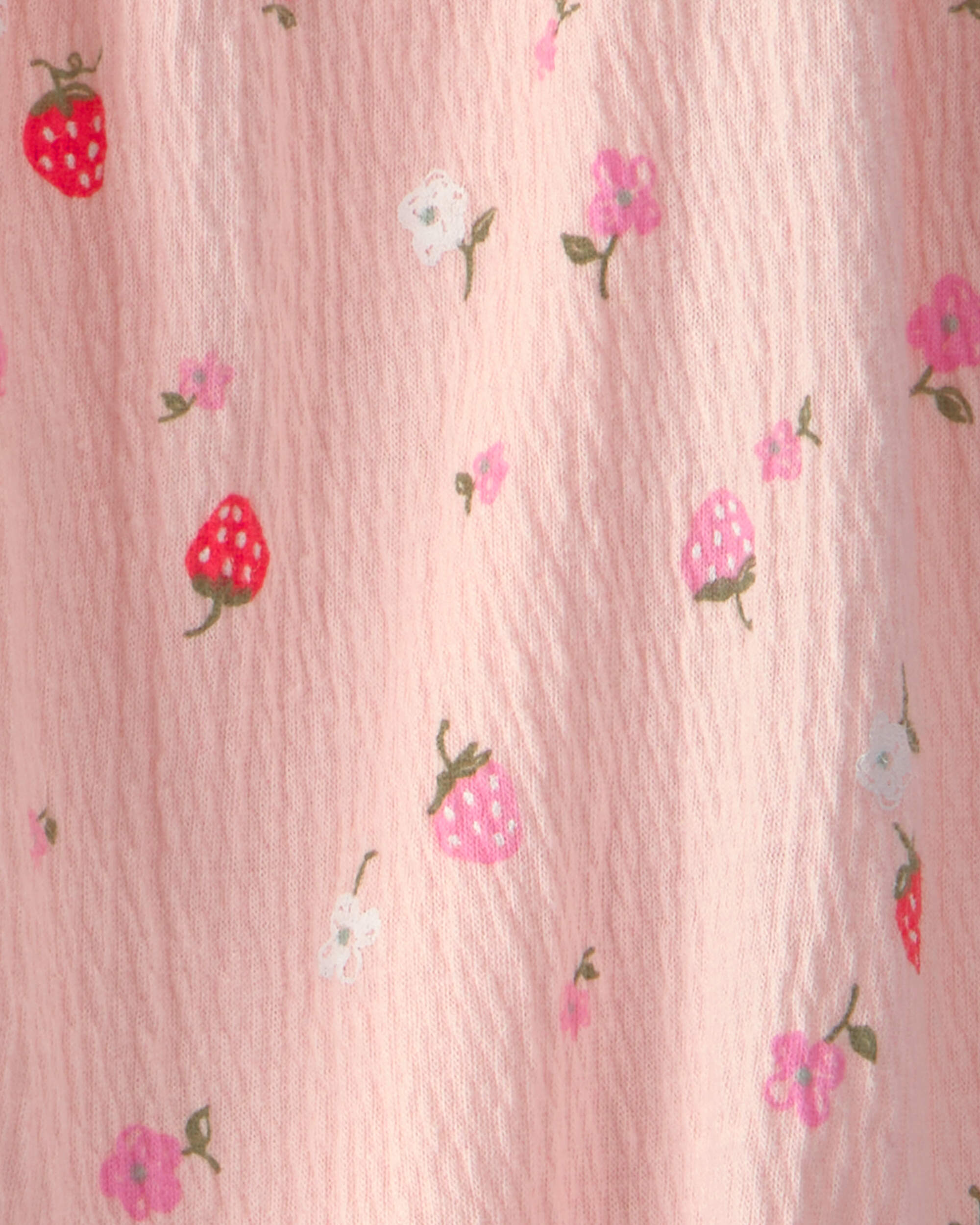 Baby Girl 2-Piece Strawberry Short-Sleeve Top & Skort Set - Pink