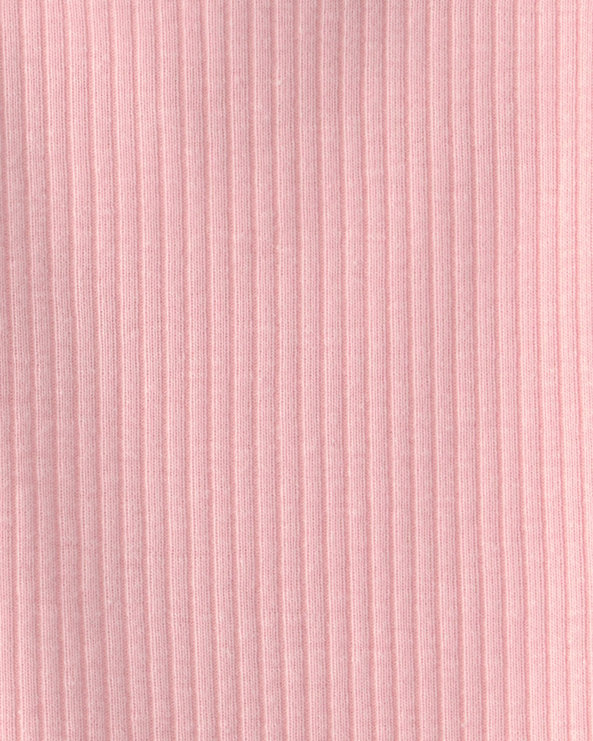 Baby Girl 2-Piece Chambray Romper Set - Pink/Blue