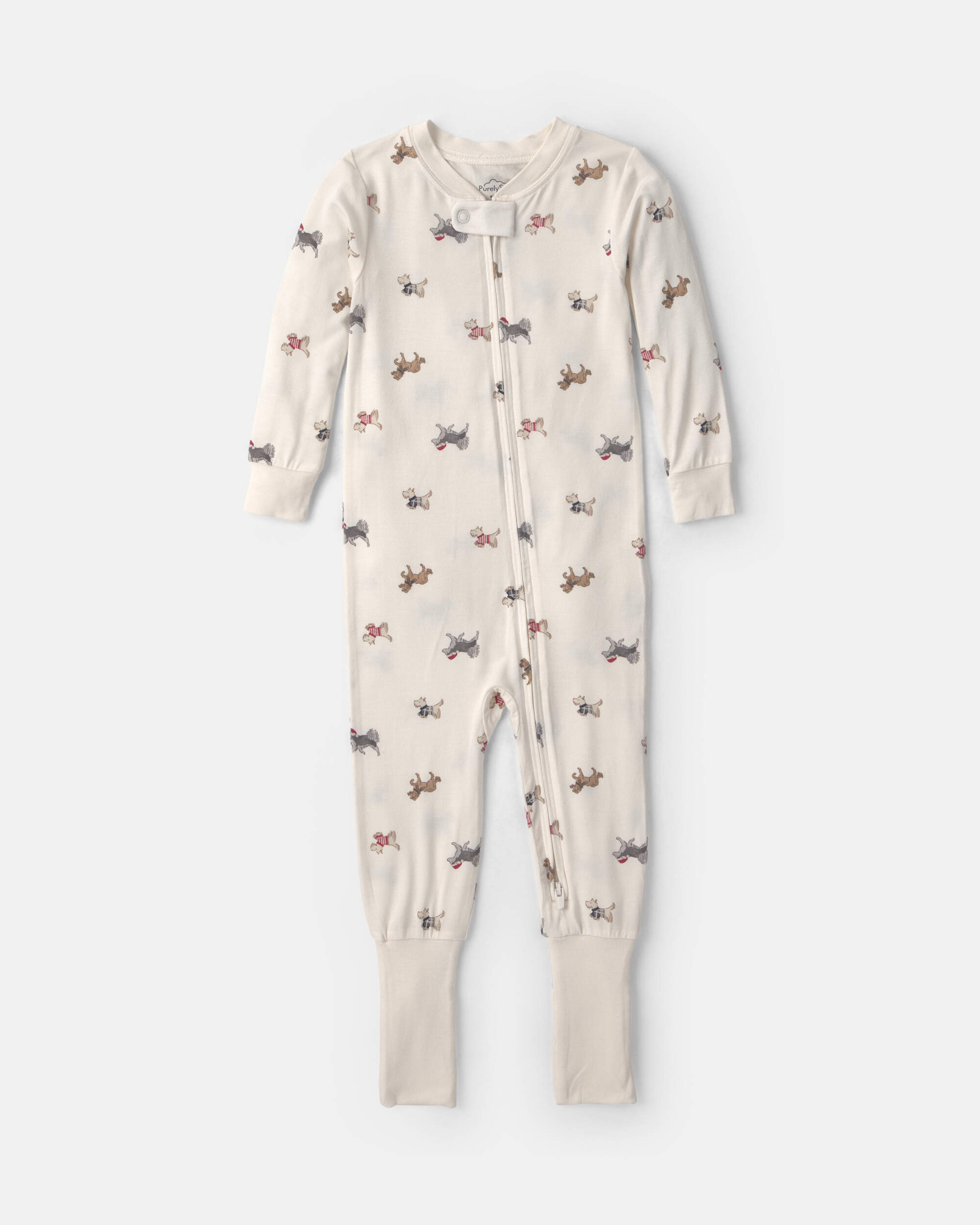 Baby 1-Piece Dog PurelySoft™ Snug Fit Pyjama - Cream
