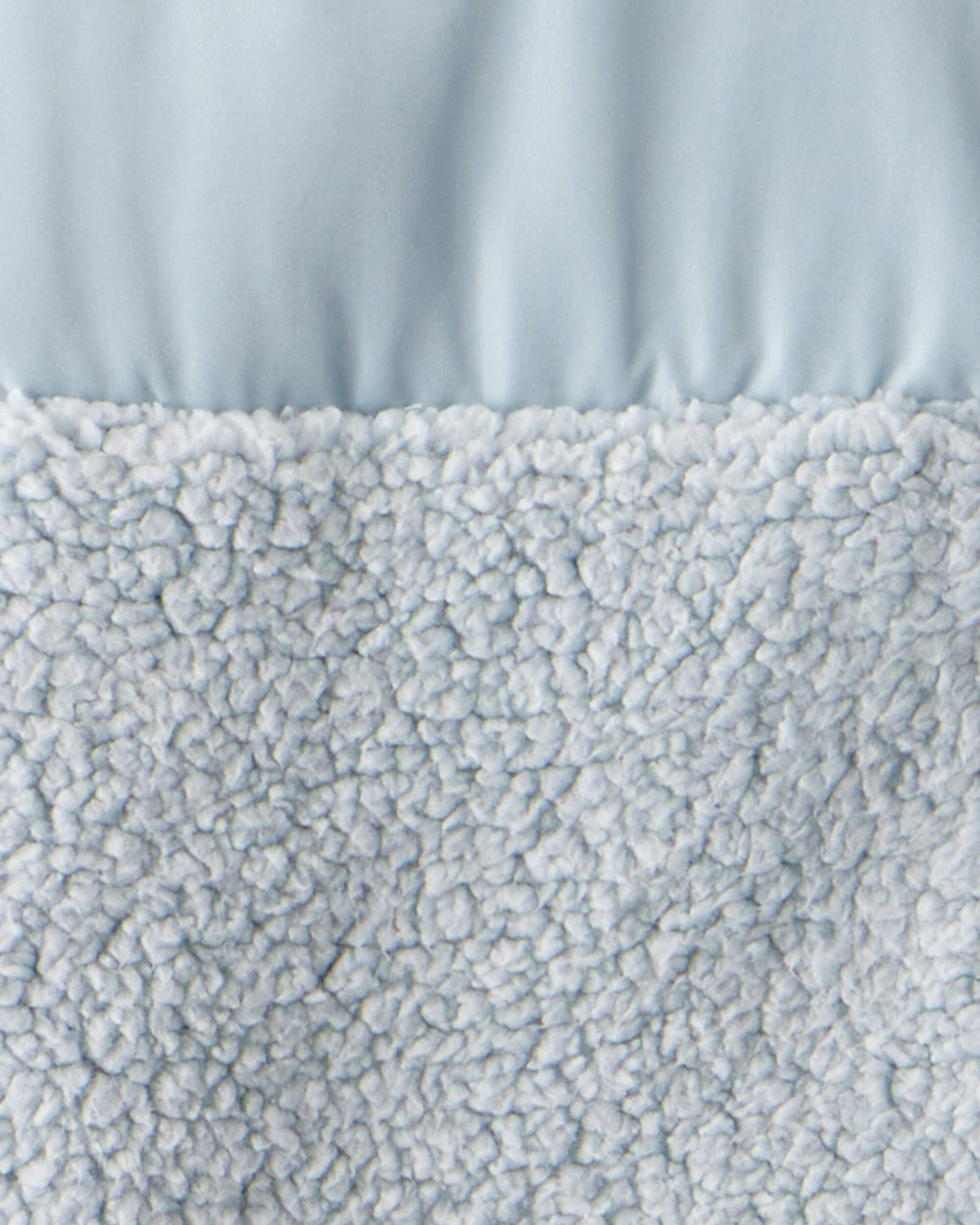 Girls Long-Sleeve Sherpa Jacket - Blue