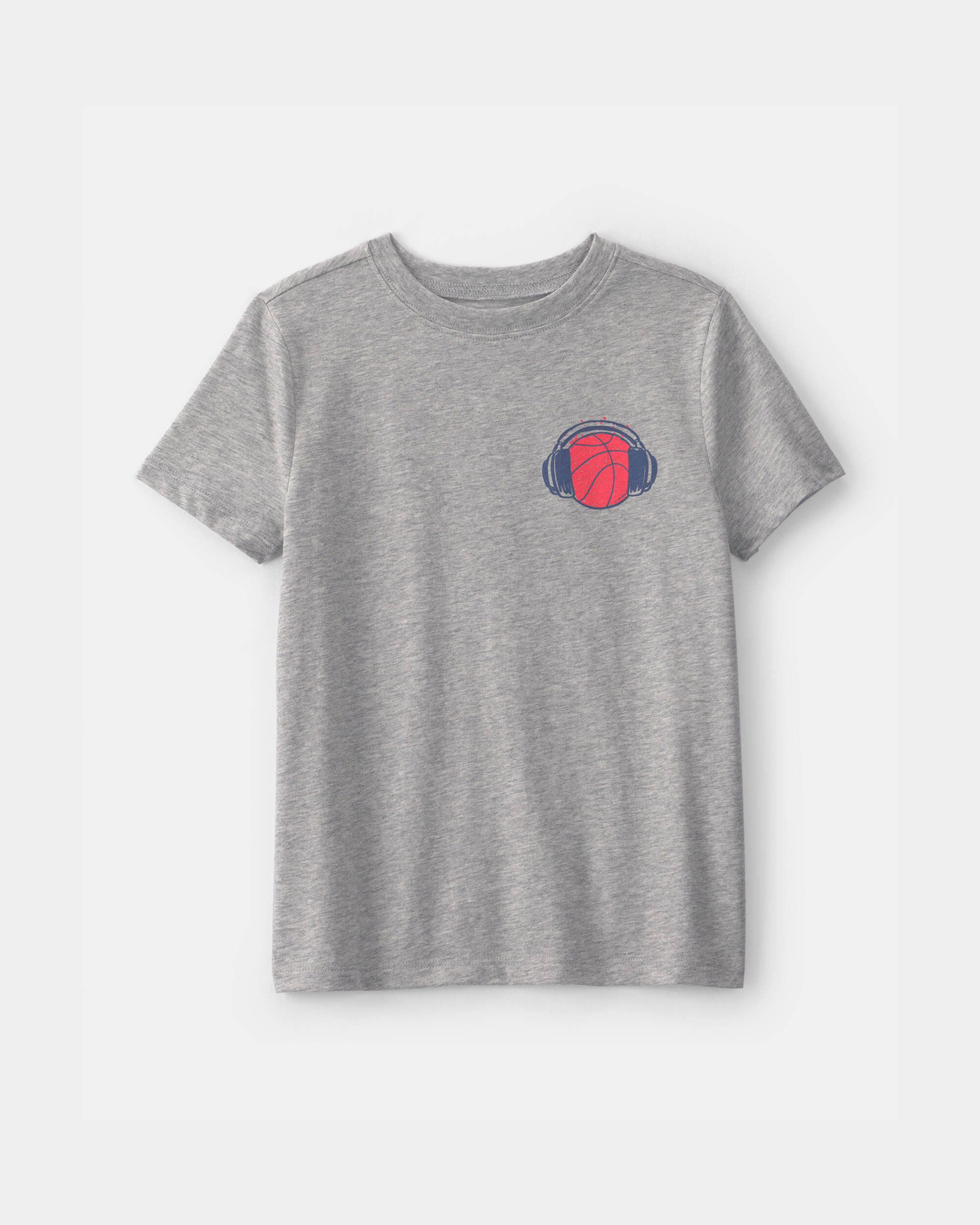 Boys 'Streetball' Basketball Graphic Tee - Grey