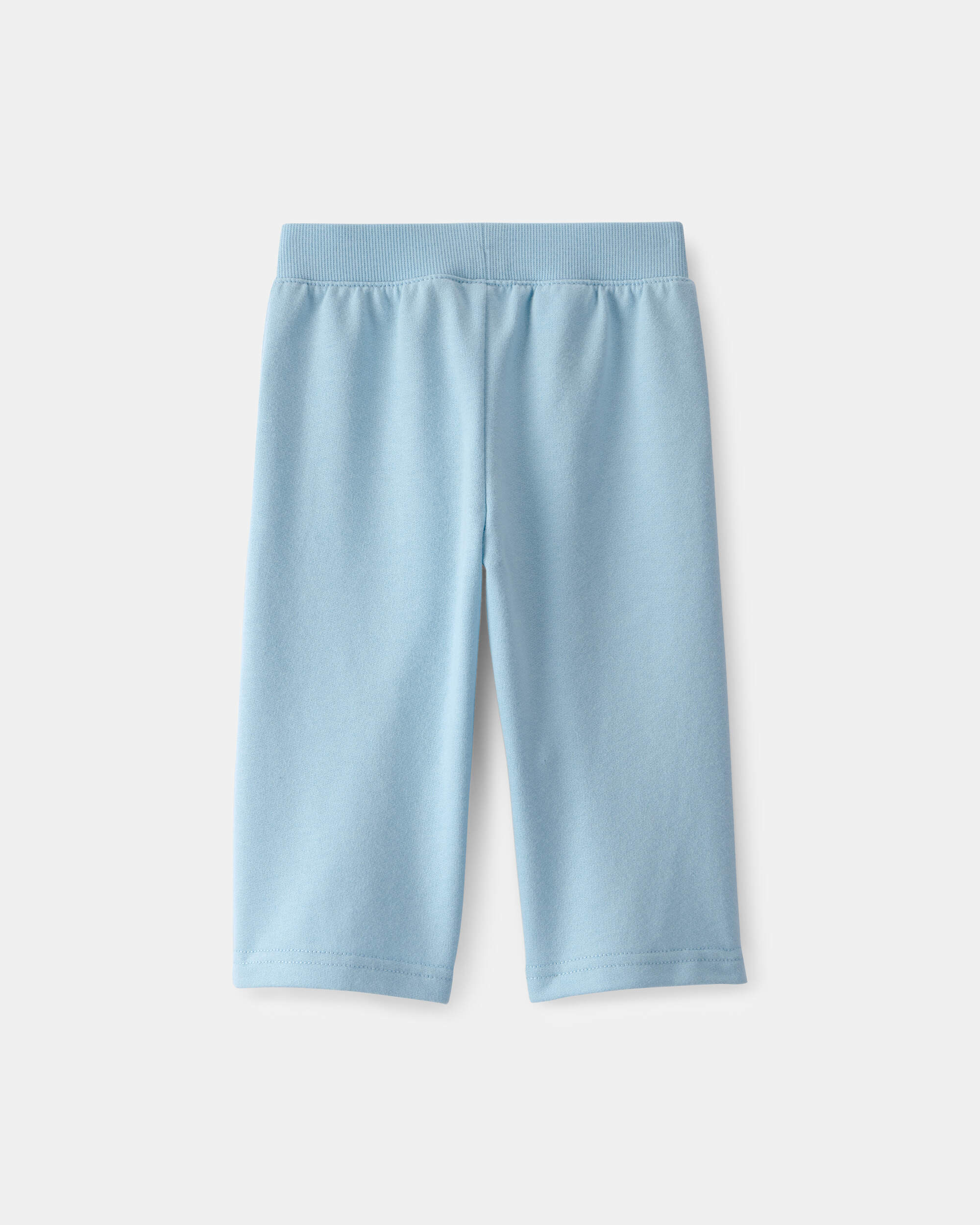 Baby Girl French Terry Wide-Leg Active Pants - Blue