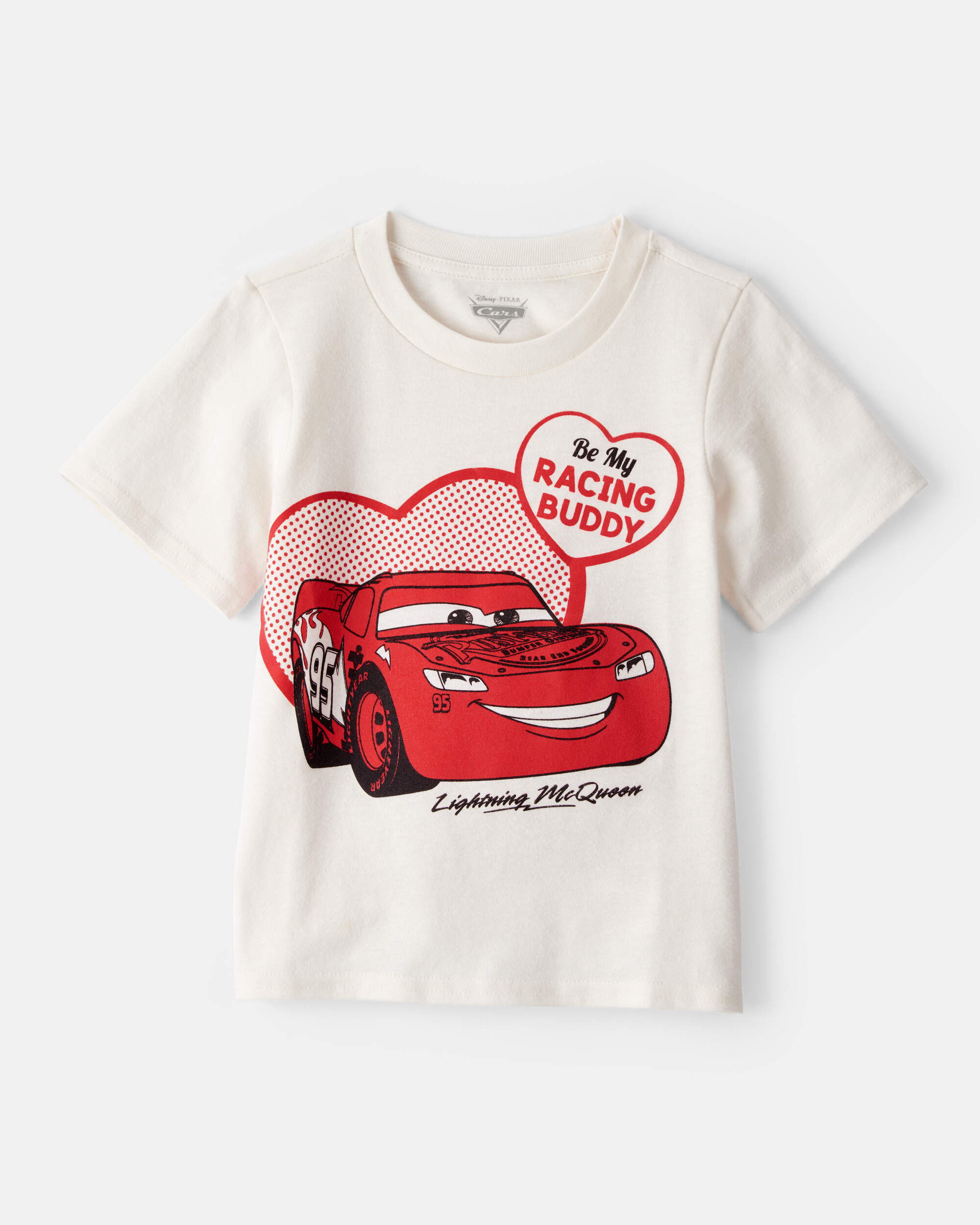 Toddler Boy Valentine's Day ©Disney/Pixar Cars Short-Sleeve Graphic Tee - Ivory