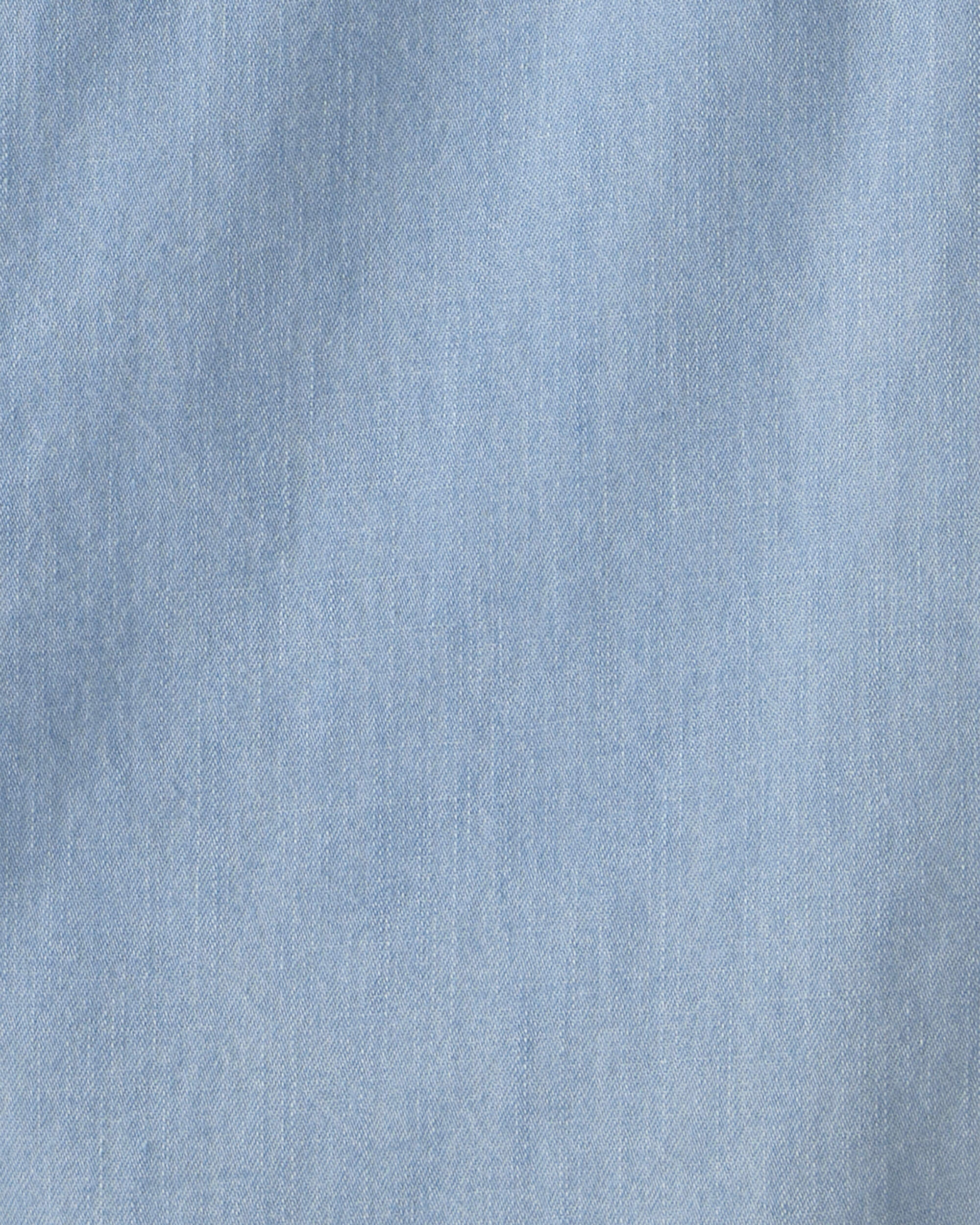 Boys Organic Cotton Chambray Button-Down Top