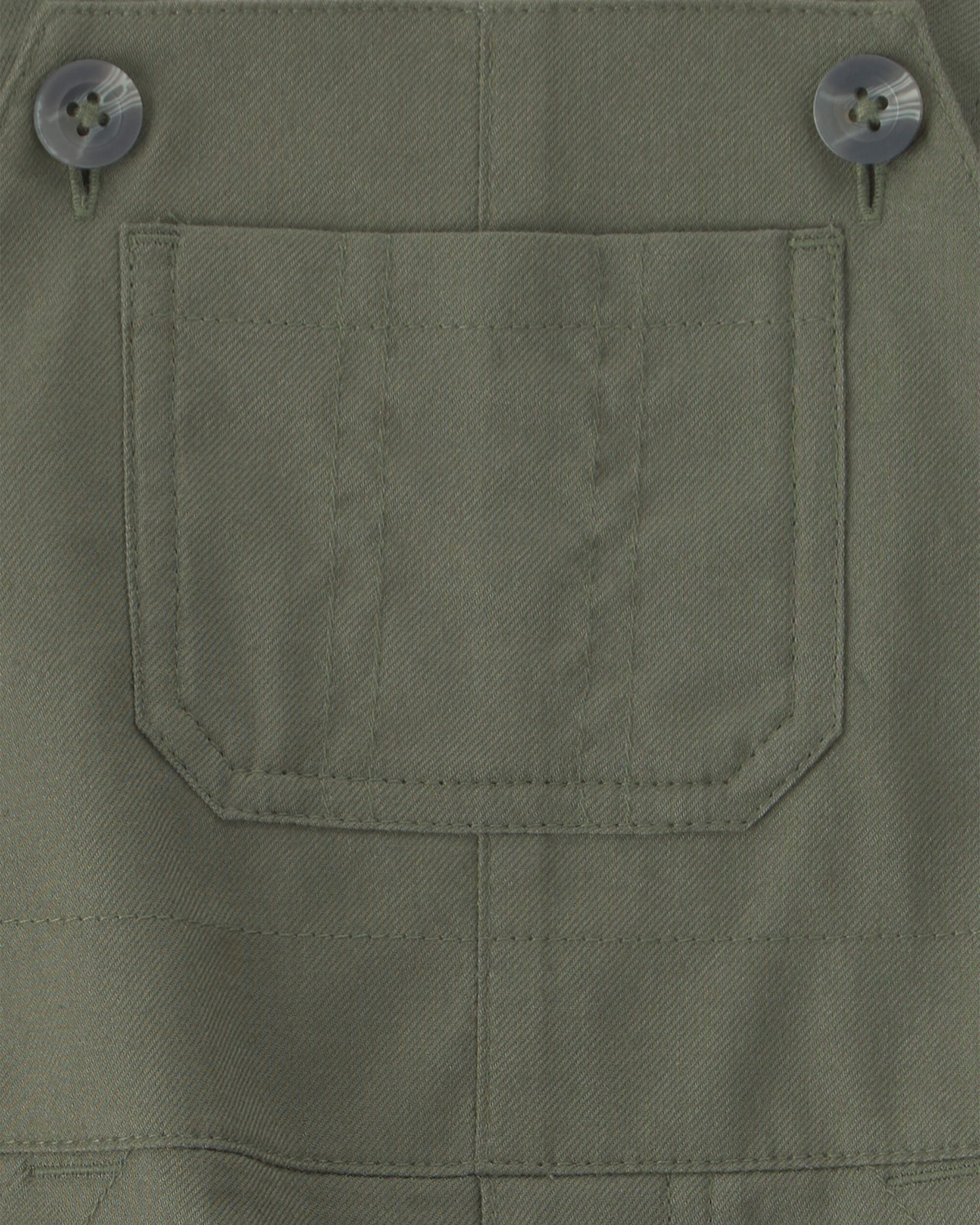 Baby Boy 2-Piece Dinosaur Long-Sleeve Overall Set - Olive Green