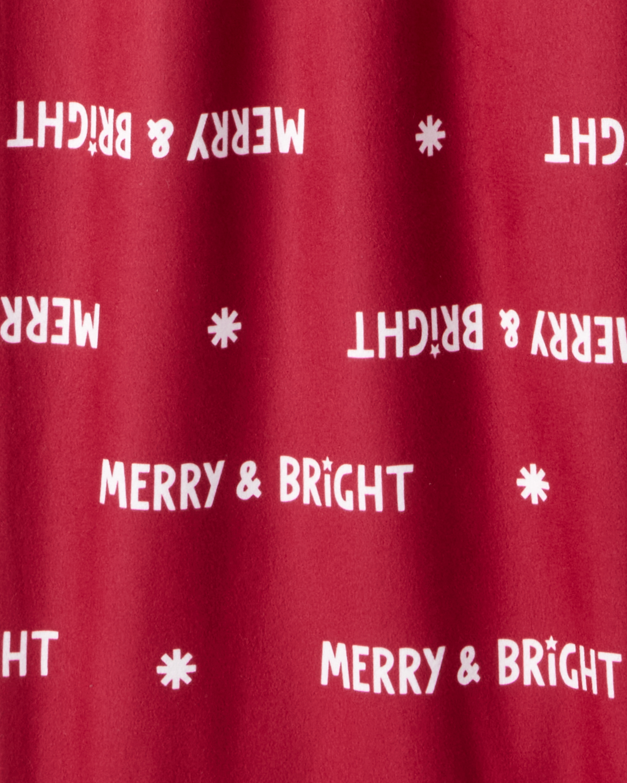 Adult Merry & Bright Christmas Loose Fit Pyjama Bottoms - Red