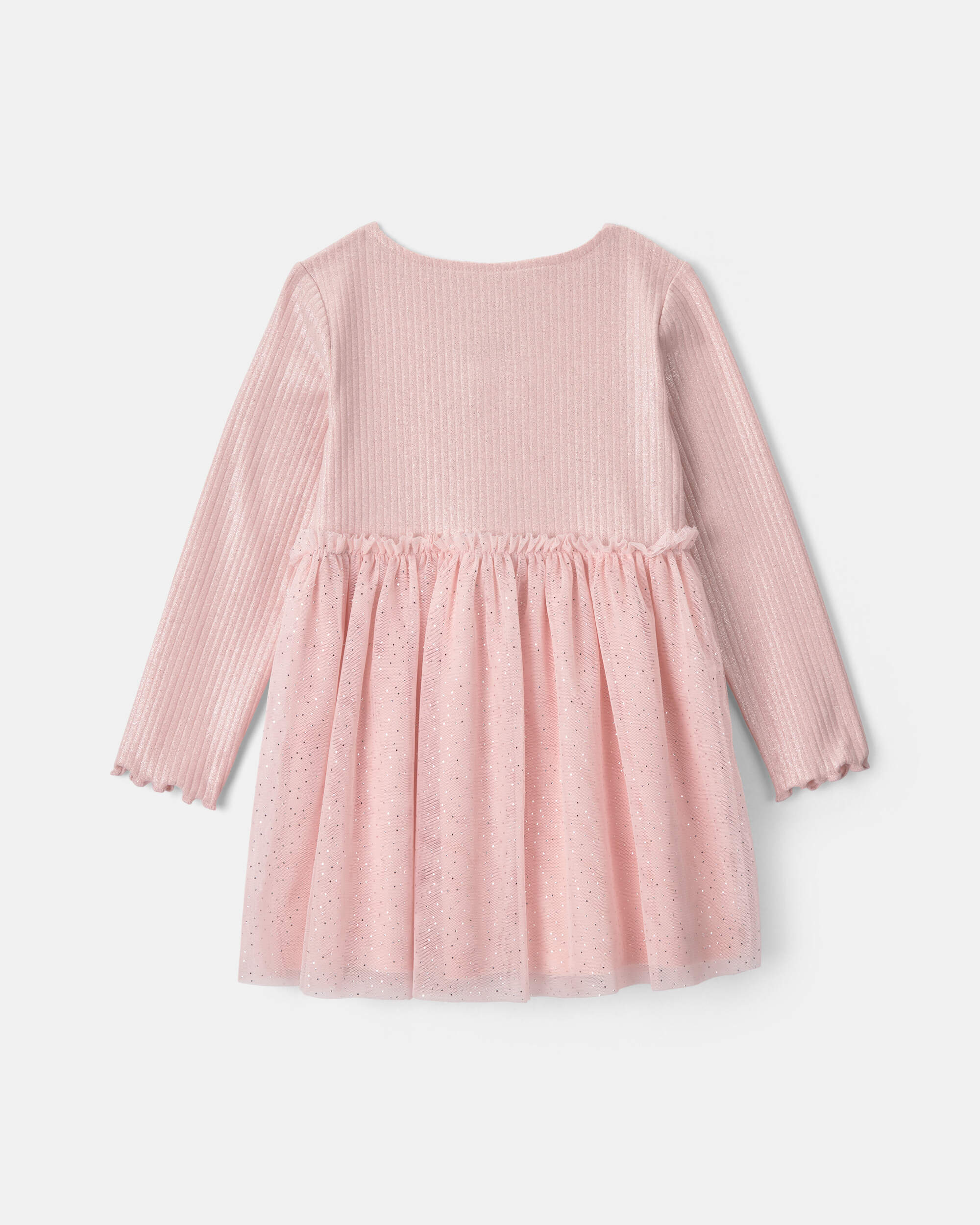 Toddler Girl Shimmer Long-Sleeve Dress - Pink