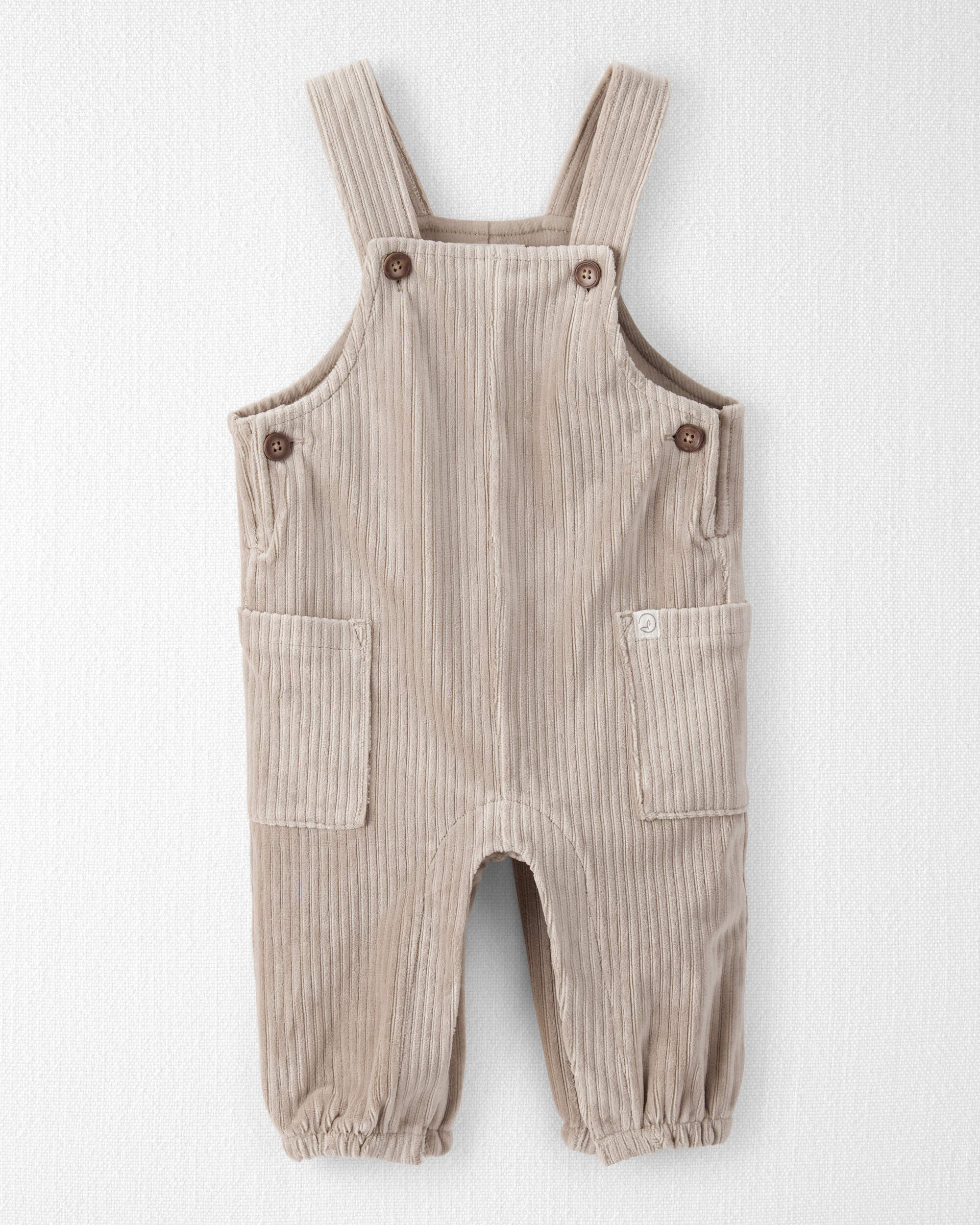 Baby Recycled Velour Overalls