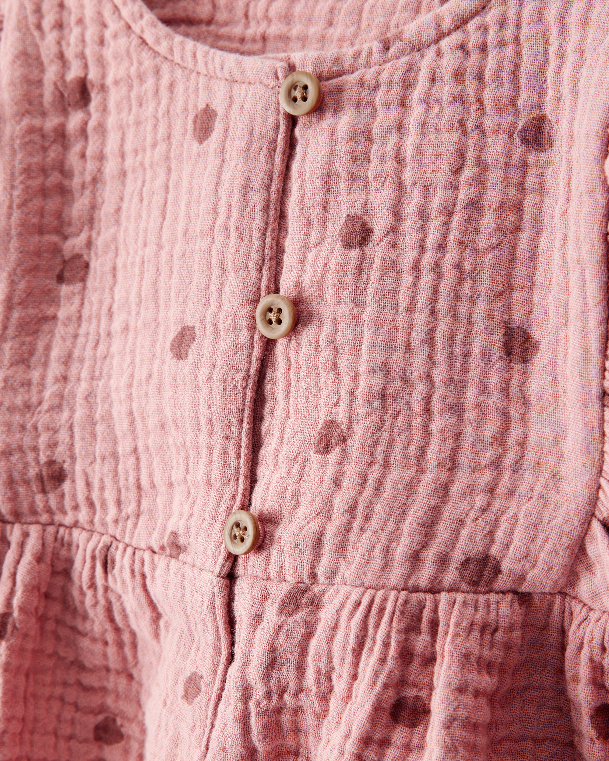 Baby Girl 2-Piece Acorn Print Short-Sleeve Dress Set - Pink