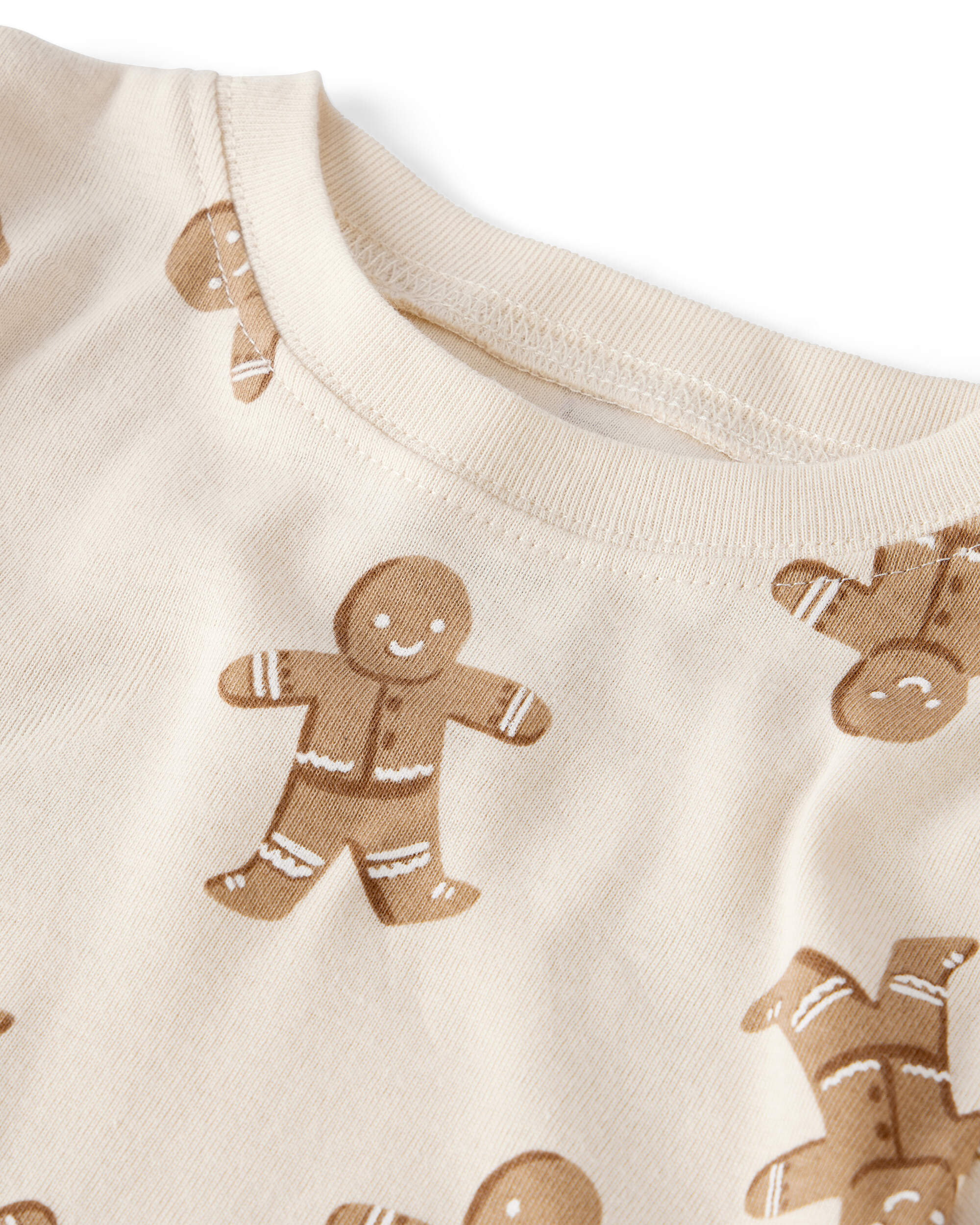 Toddler Organic Cotton Pyjamas Set Gingerbread Man Print