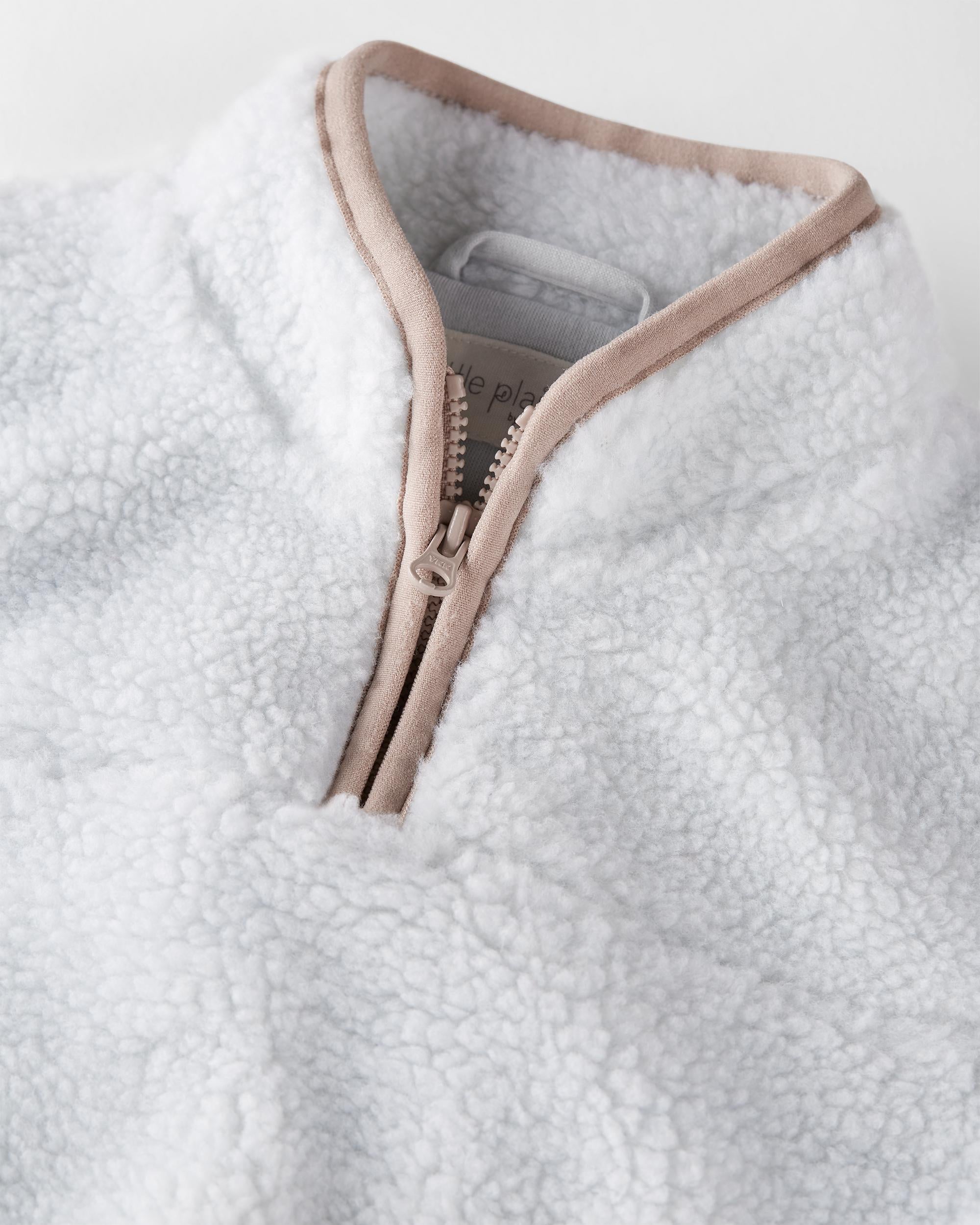 Cloudy Day Recycled Sherpa Quarter Zip Pullover Carter s Oshkosh