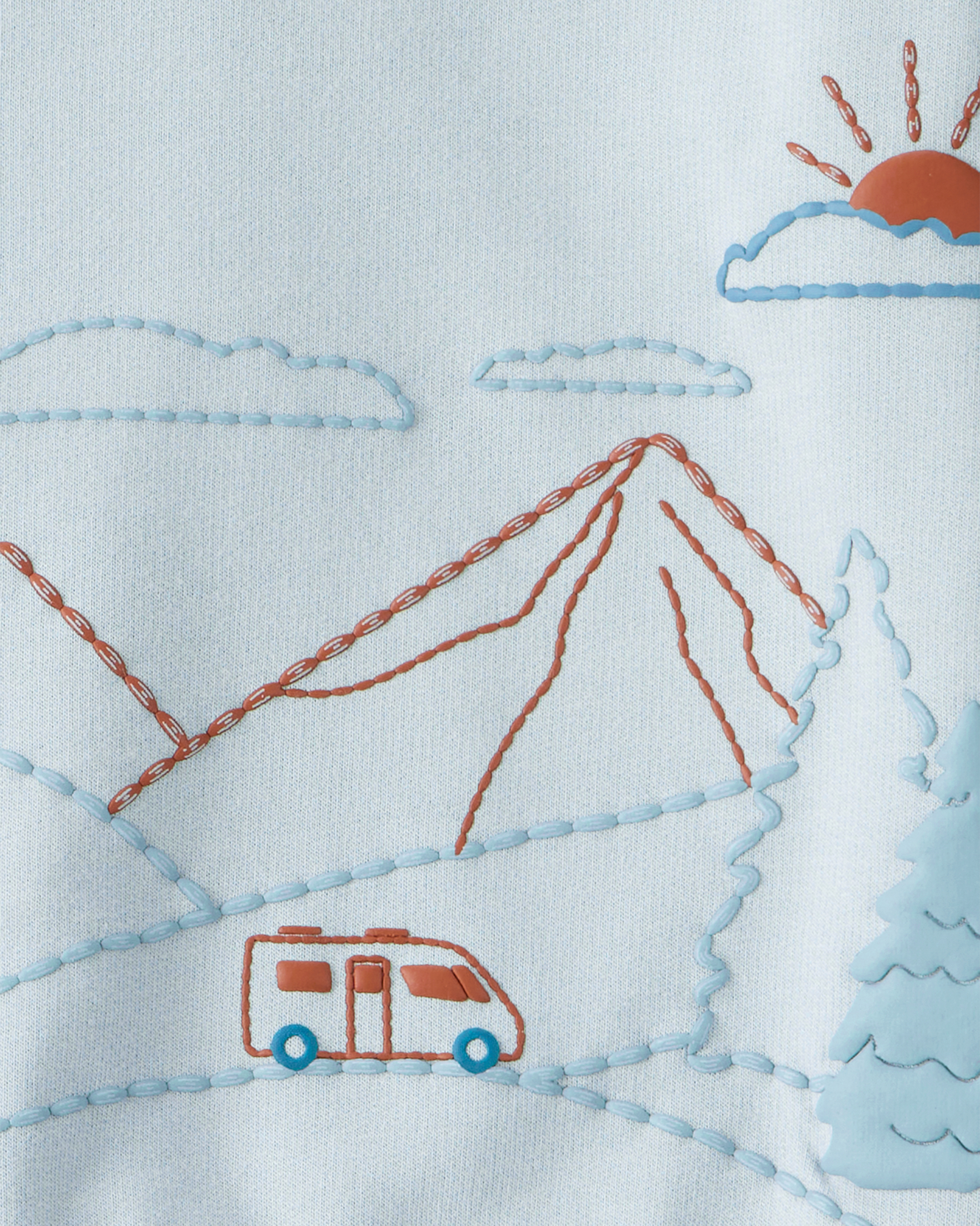 Toddler Boy 2-Piece Mountain Pullover & Pant Set - Blue