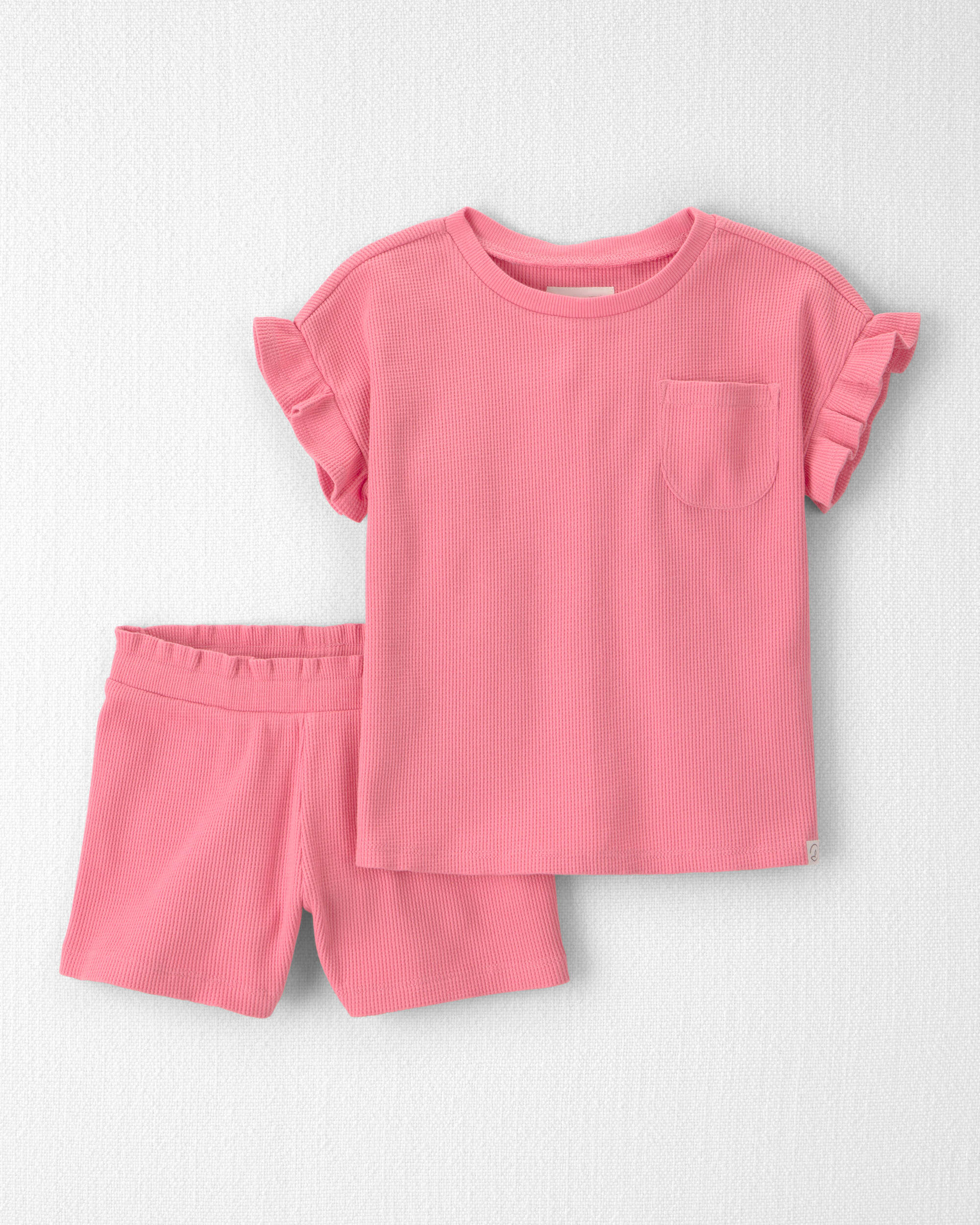 Toddler Girl 2-Piece Organic Cotton Top & Short Set