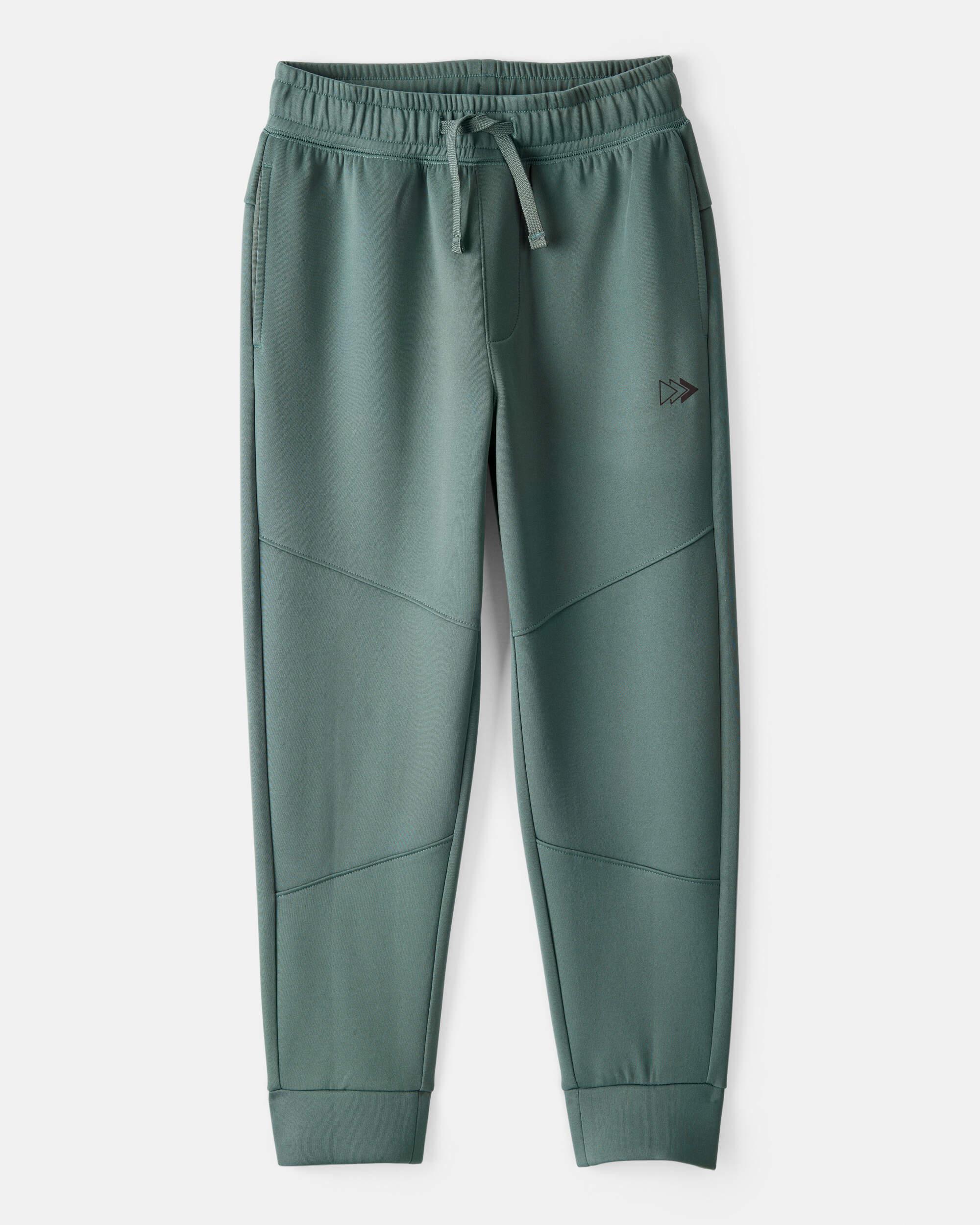 Boys Cotton Active Pants - Green