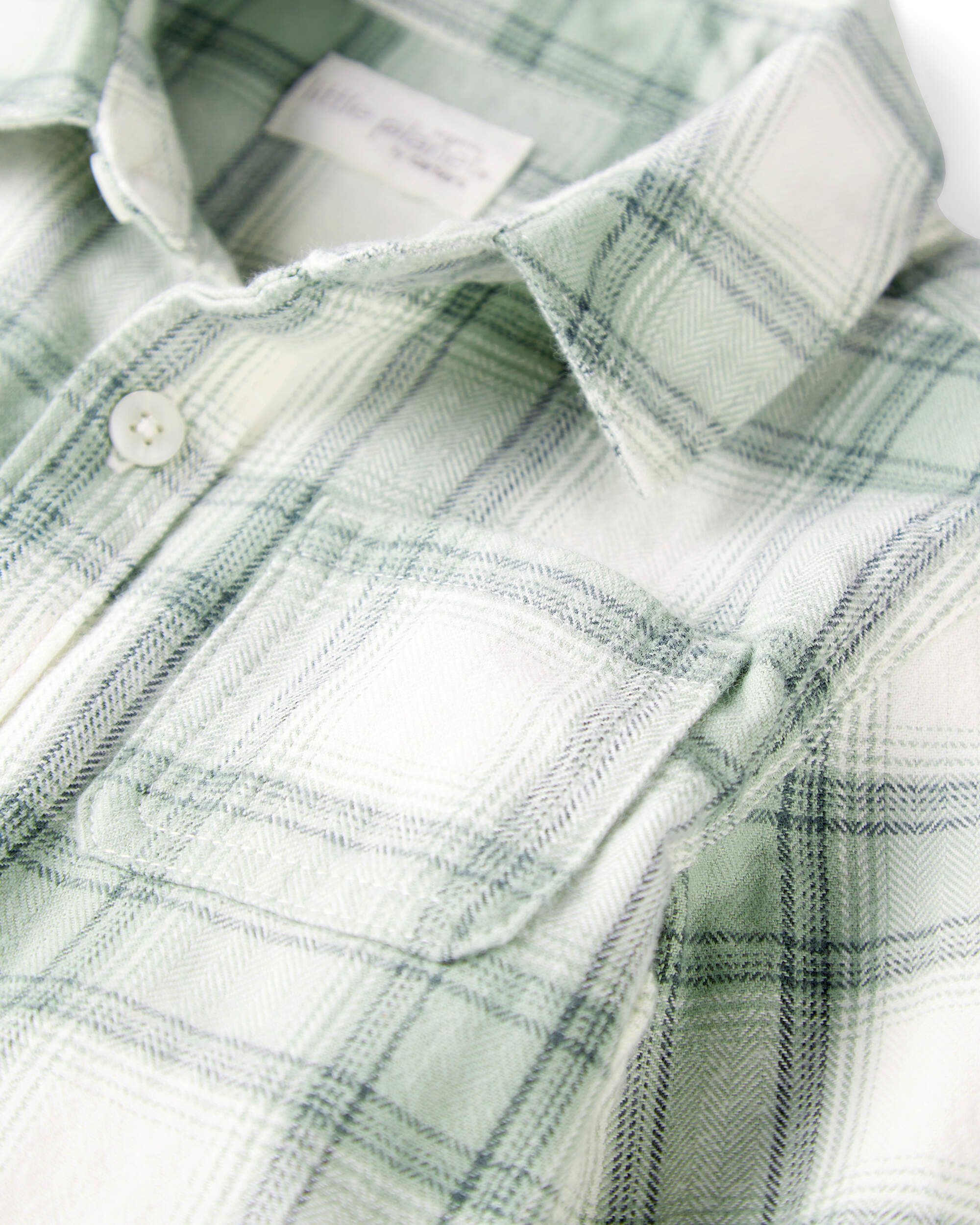 Toddler Boy Organic Cotton Herringbone Button-Front Shirt Plaid