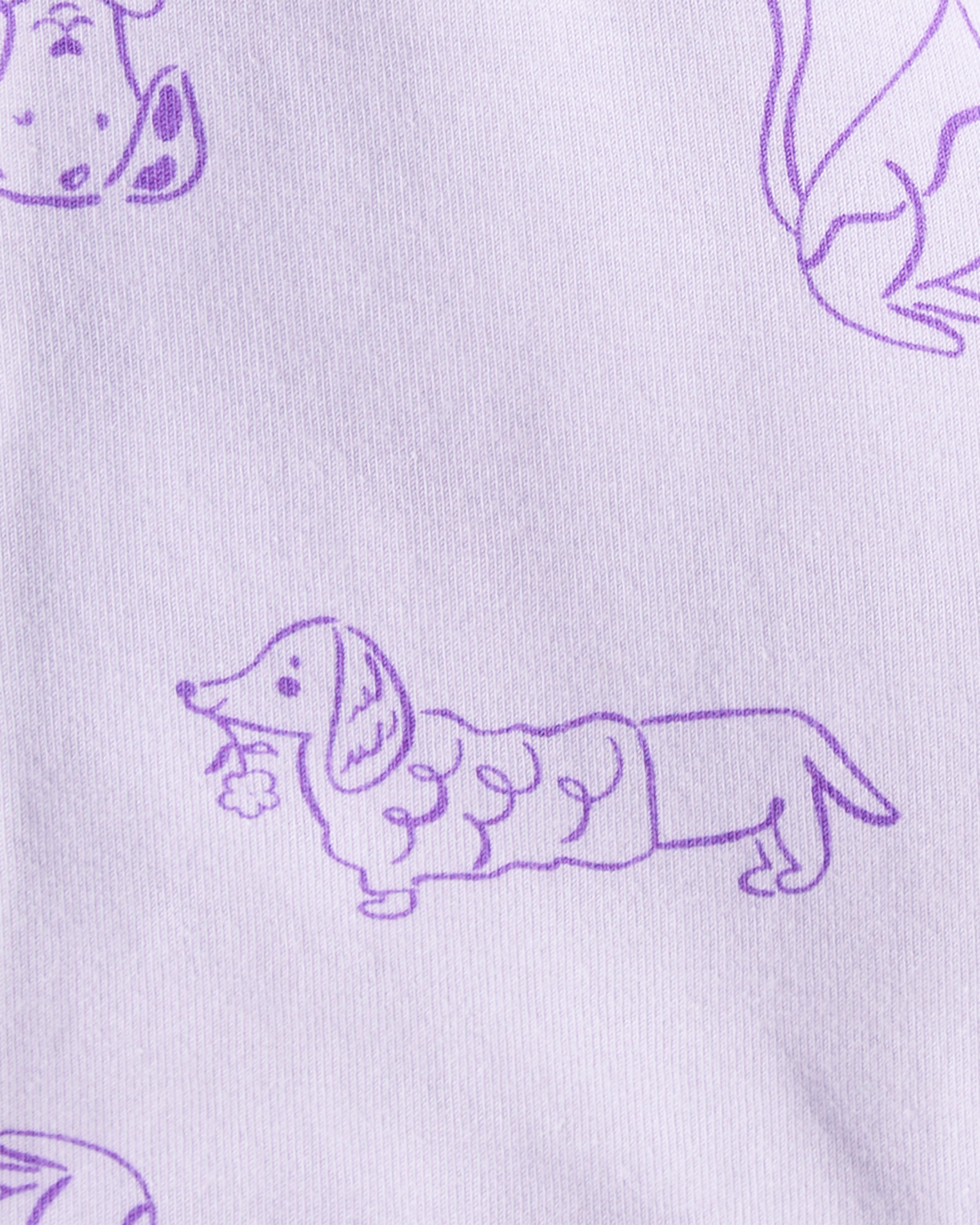 Baby Girl Dog Print Pull-On Flare Stretch Leggings - Purple