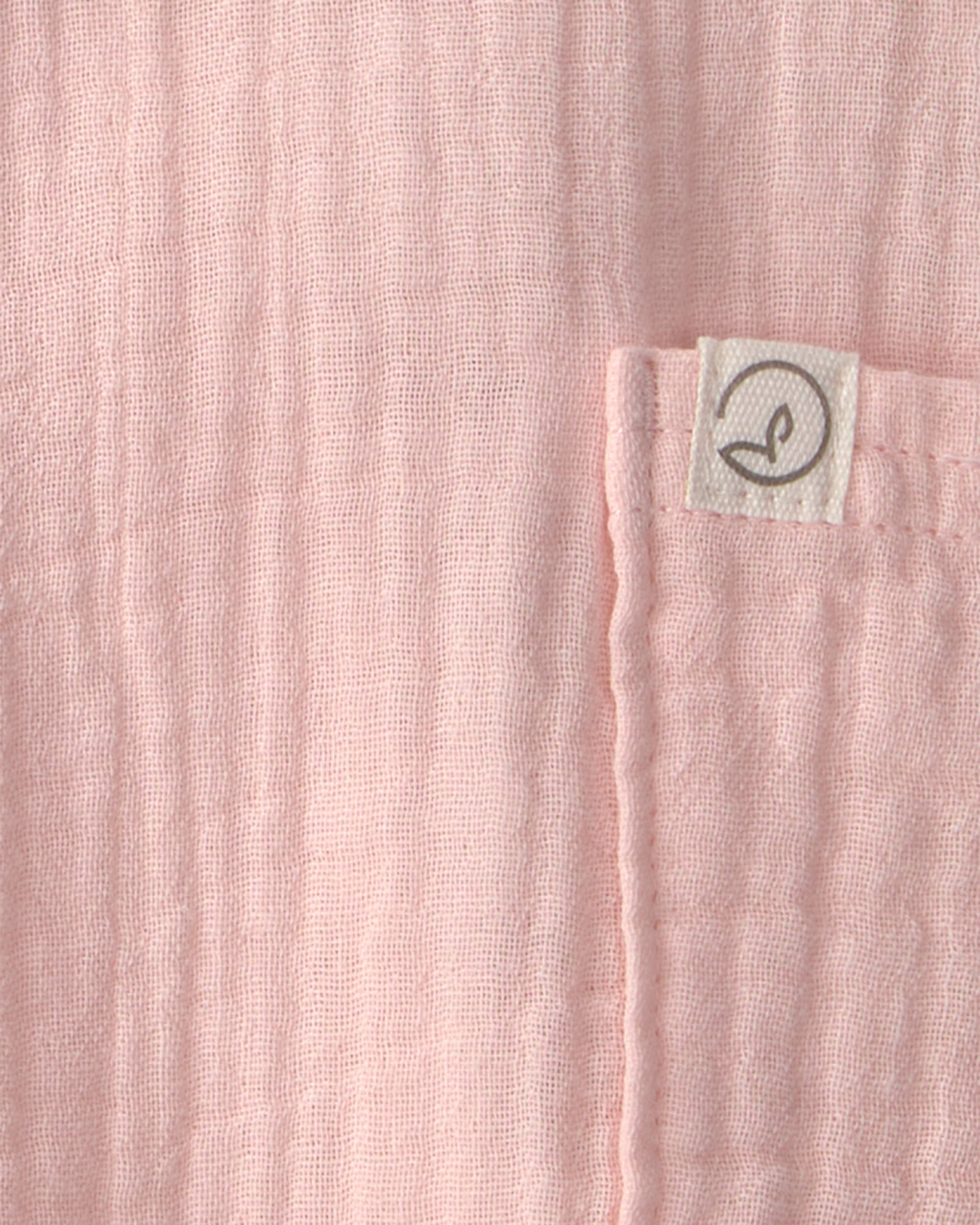 Baby Girl Organic Cotton Gauze Overalls