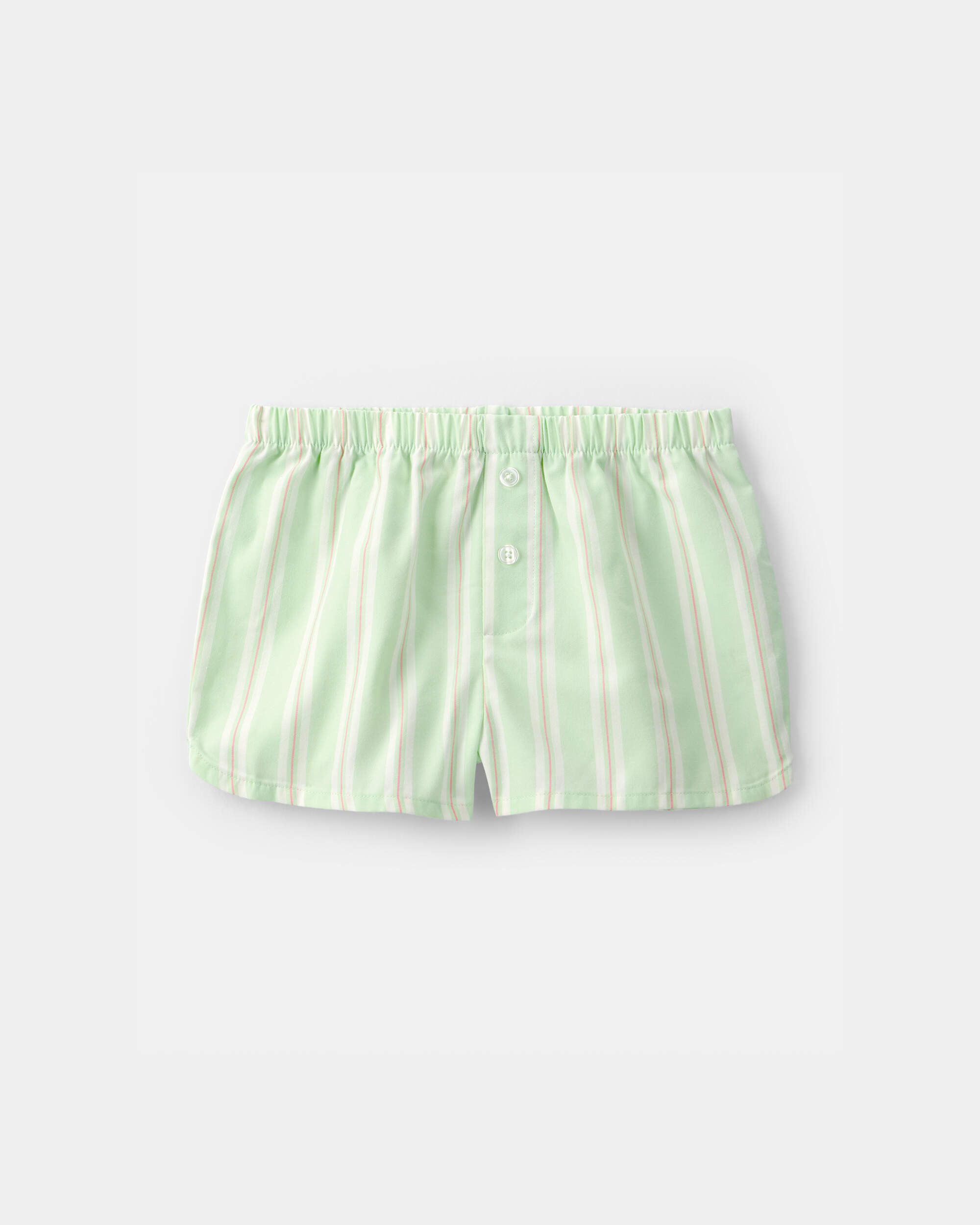 Girls Club Snooze' Flower Short-Sleeve Loose Fit 2-Piece Pyjama Set - Ivory/Green