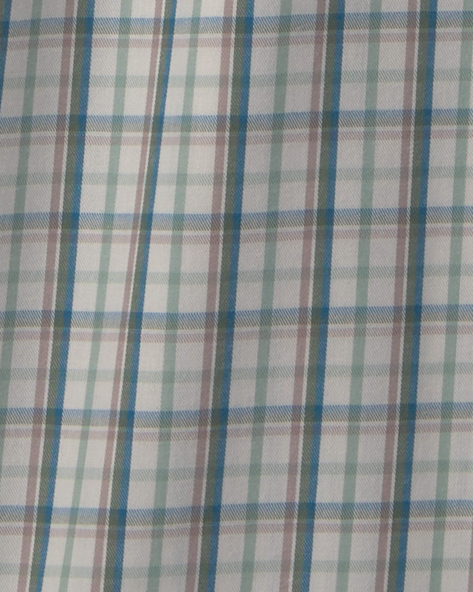 Boys 2-Piece Plaid Pyjama Bottoms - Blue/Grey