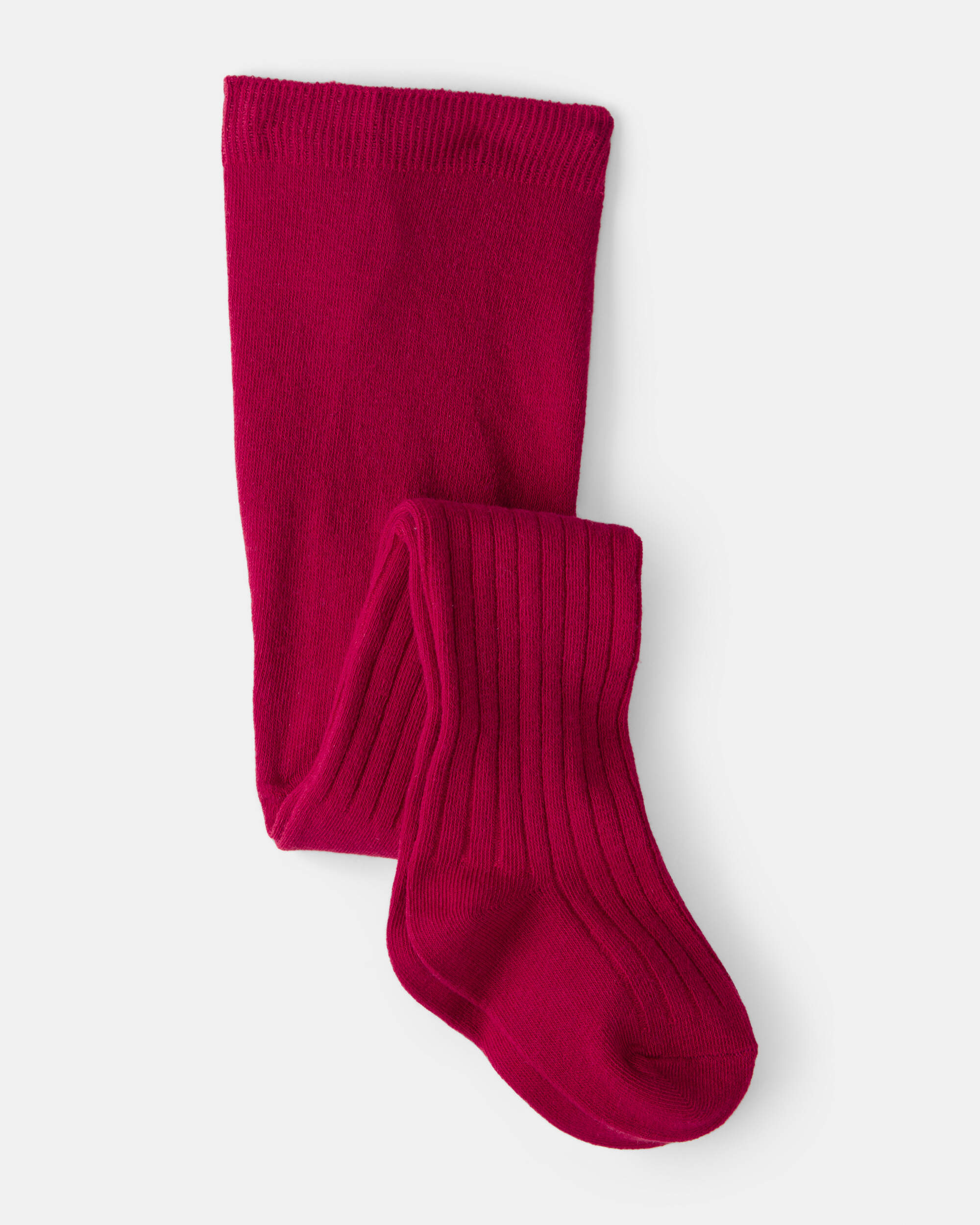 Toddler Girl Rib Tights - Red