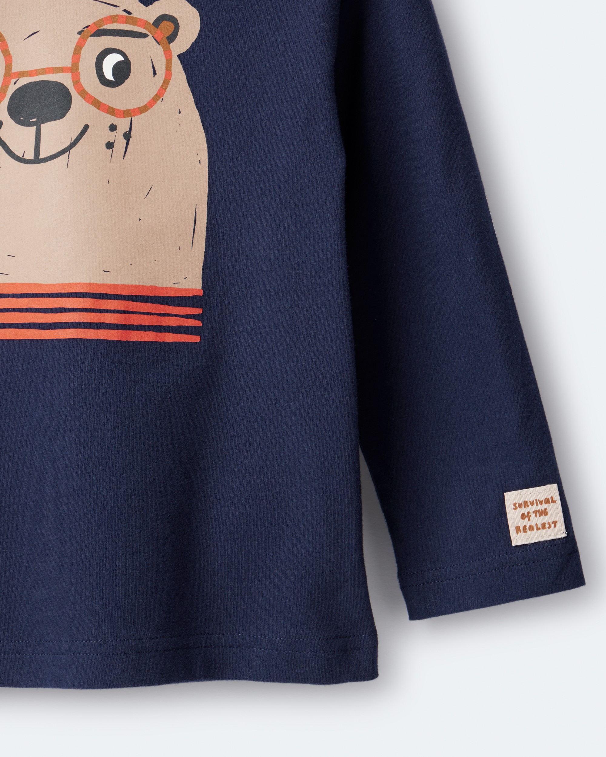 Toddler Boy Otter Long-Sleeve Relaxed Graphic Tee - Navy