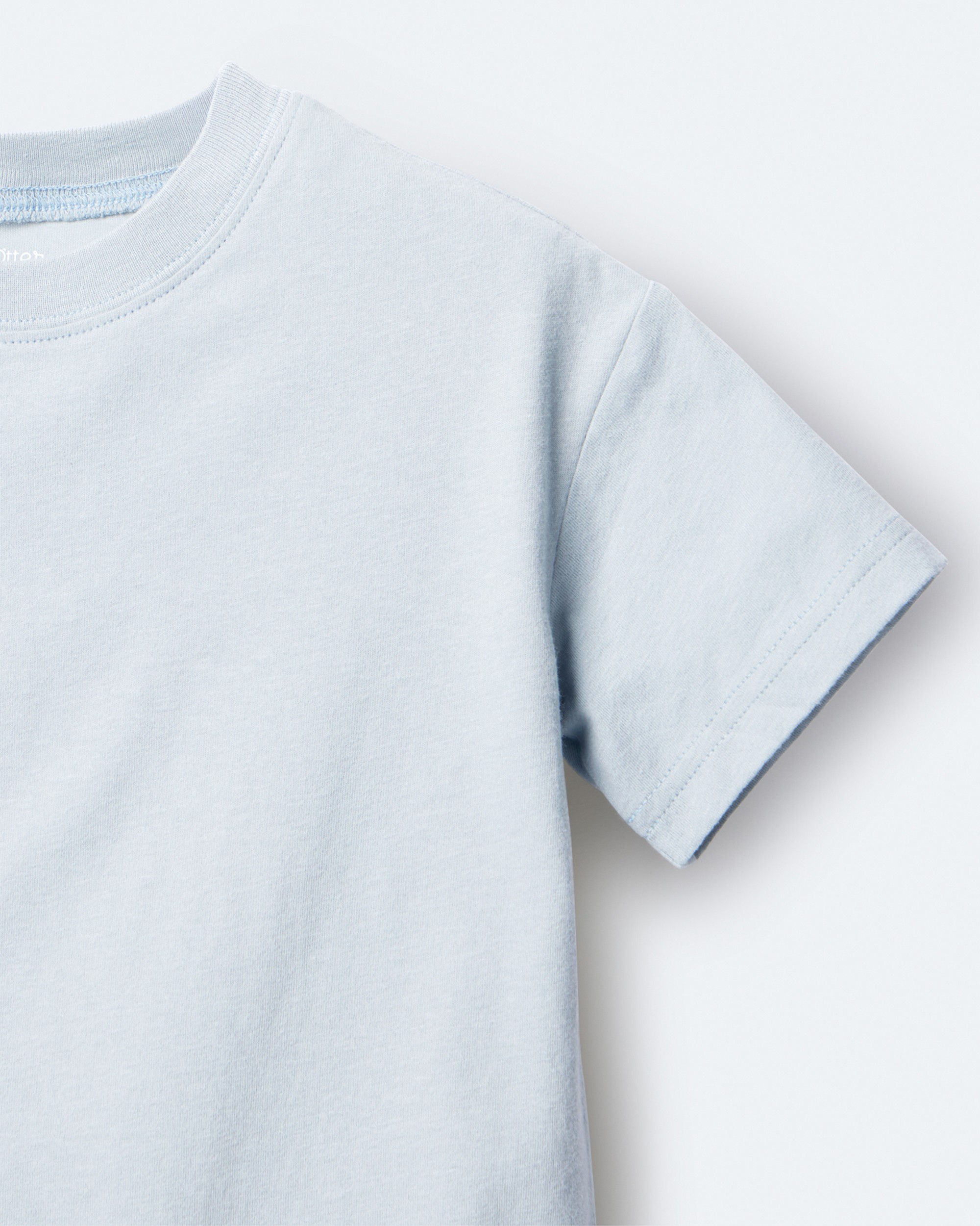Toddler Neutral Short-Sleeve Relaxed Graphic Tee - Light Blue