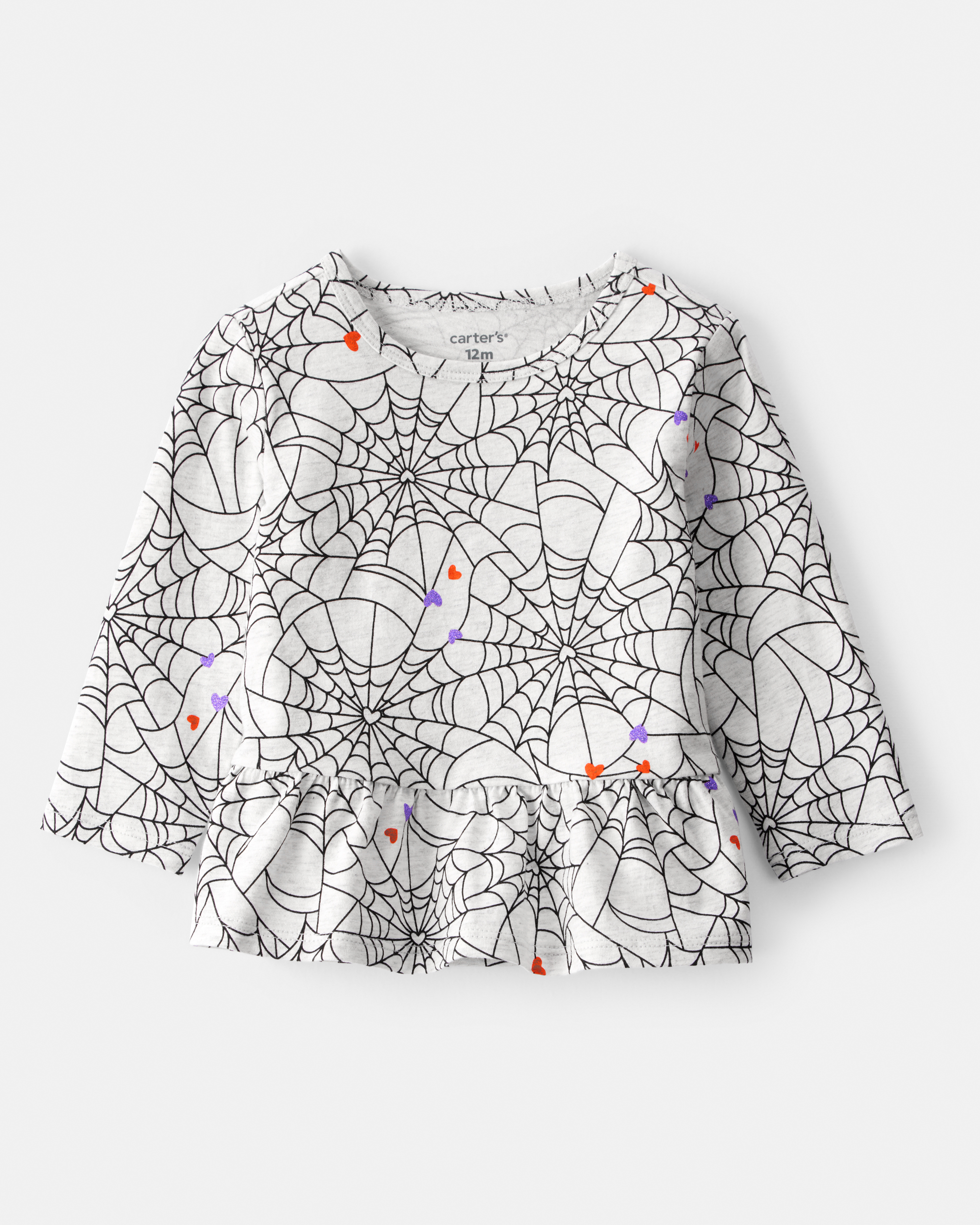 Baby Halloween Spiderwebs Long-Sleeve Tee