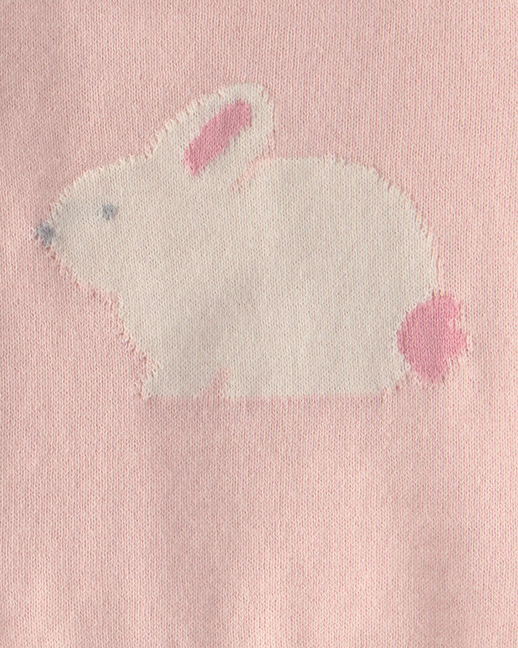 Baby Girl 2-Piece Bunny Short-Sleeve Sweater Top & Short Set - Pink