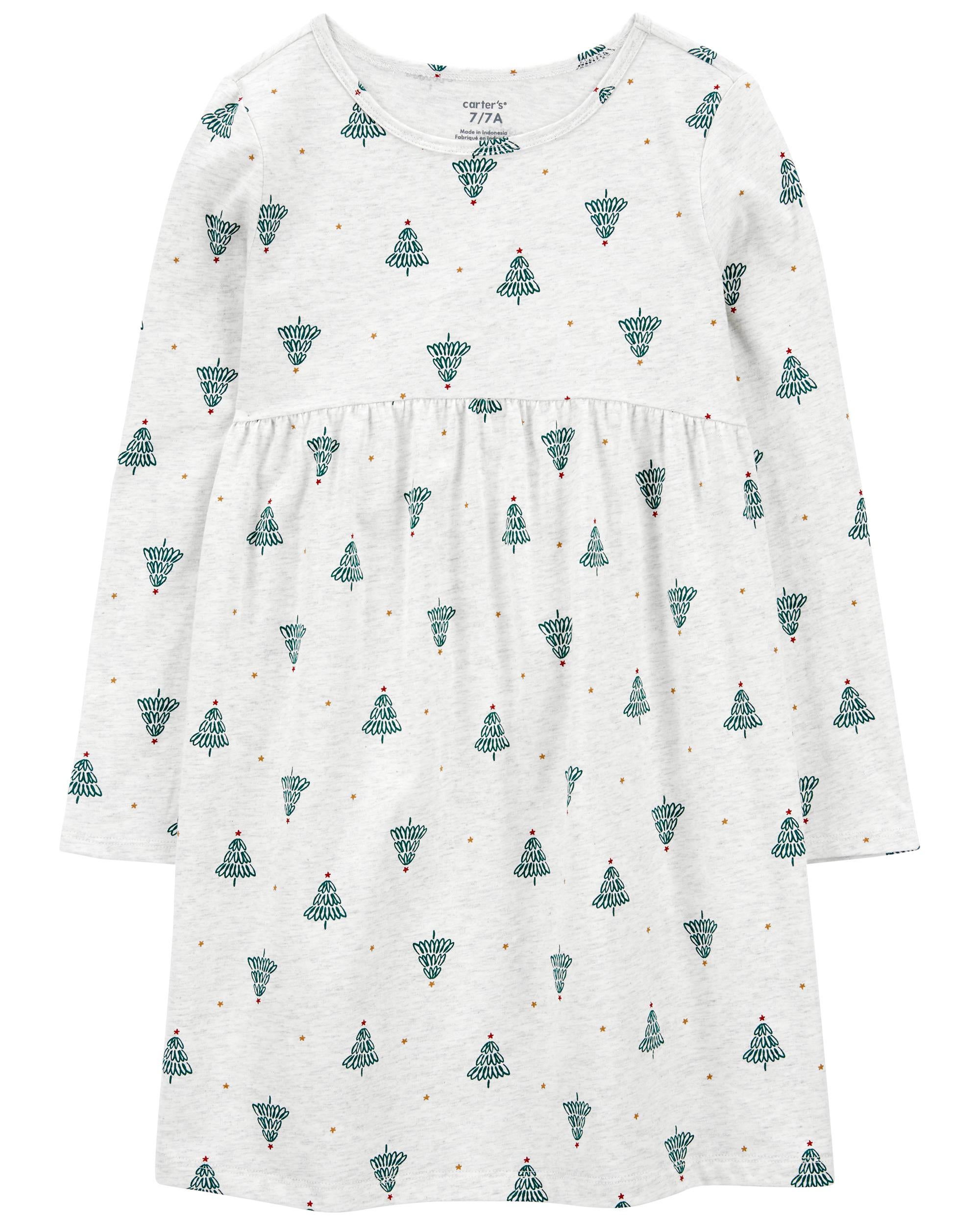 Kids Girls Kid Christmas Tree Jersey Dress 10 Carter s