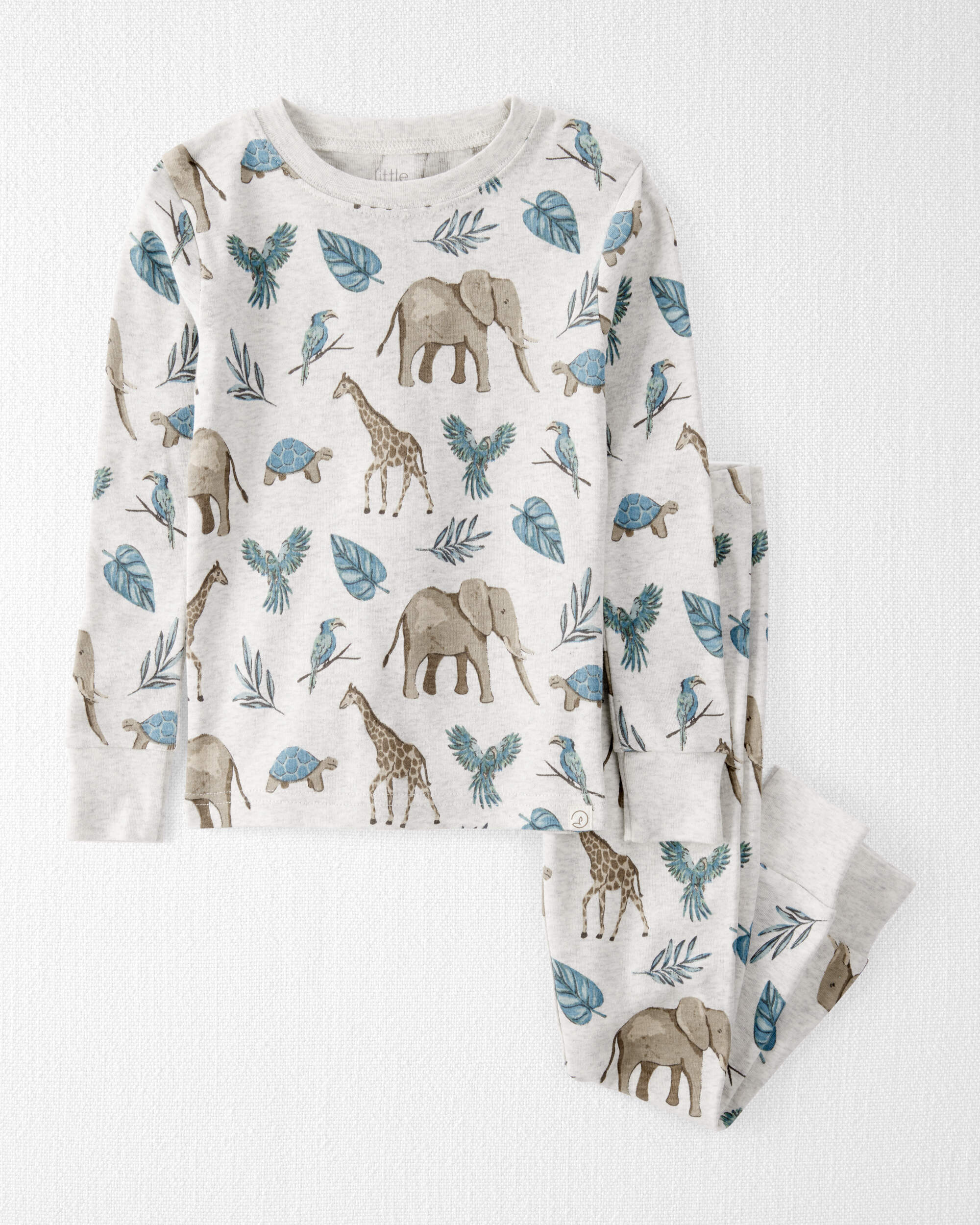 Toddler Safari Print Organic Cotton 2-Piece Pyjamas