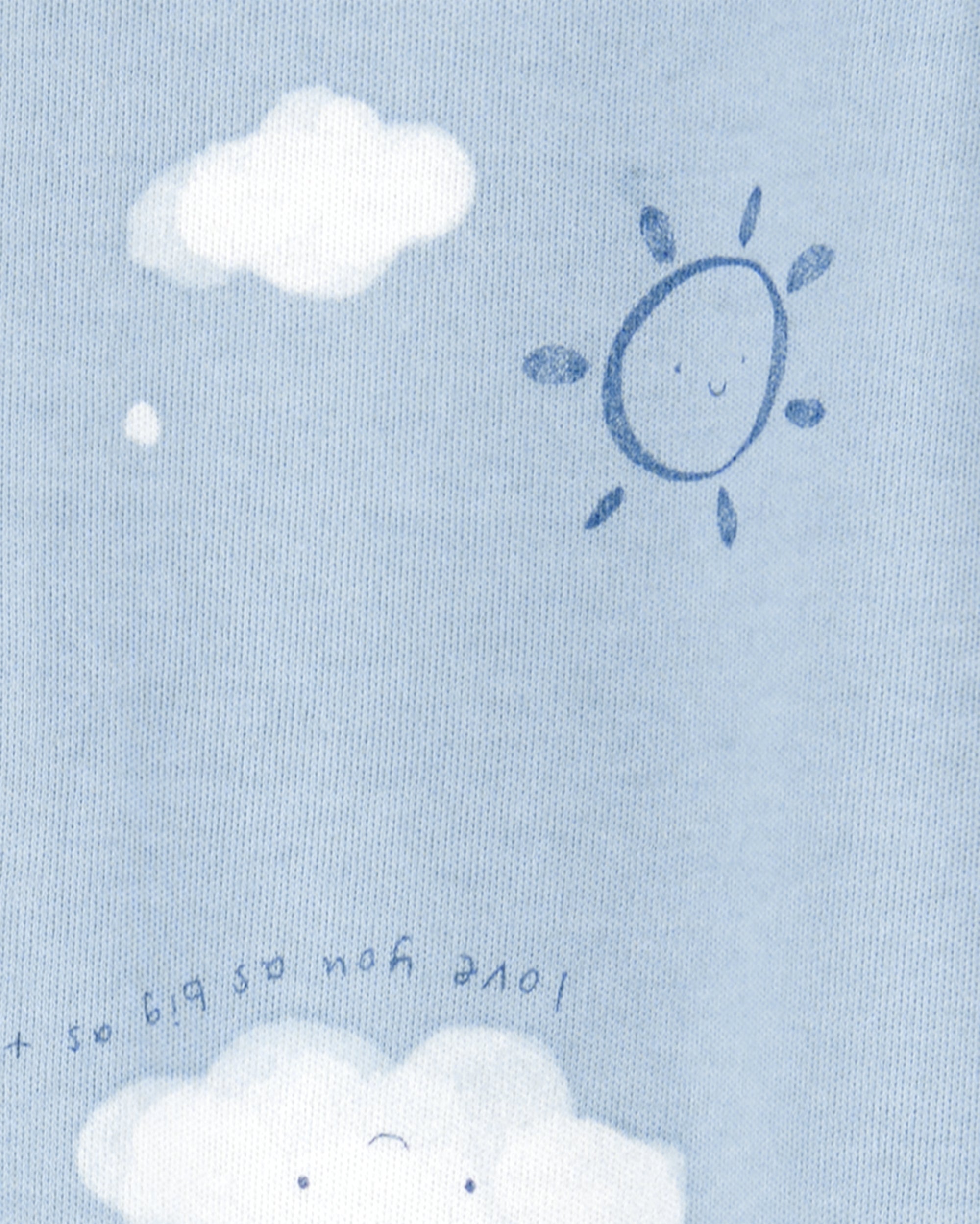 Baby Cloud Print 2-Way Zip Cotton Sleeper