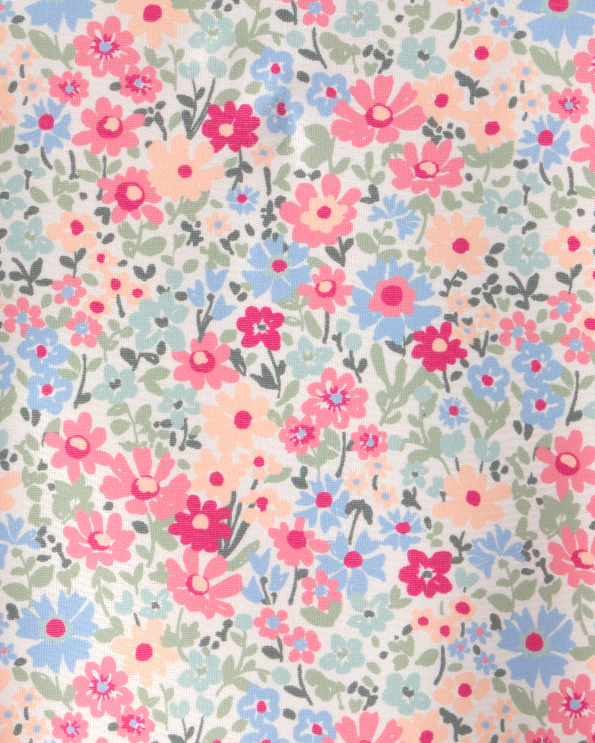 Baby Girl Recycled Ruffle Swimsuit Meadow Mix Print