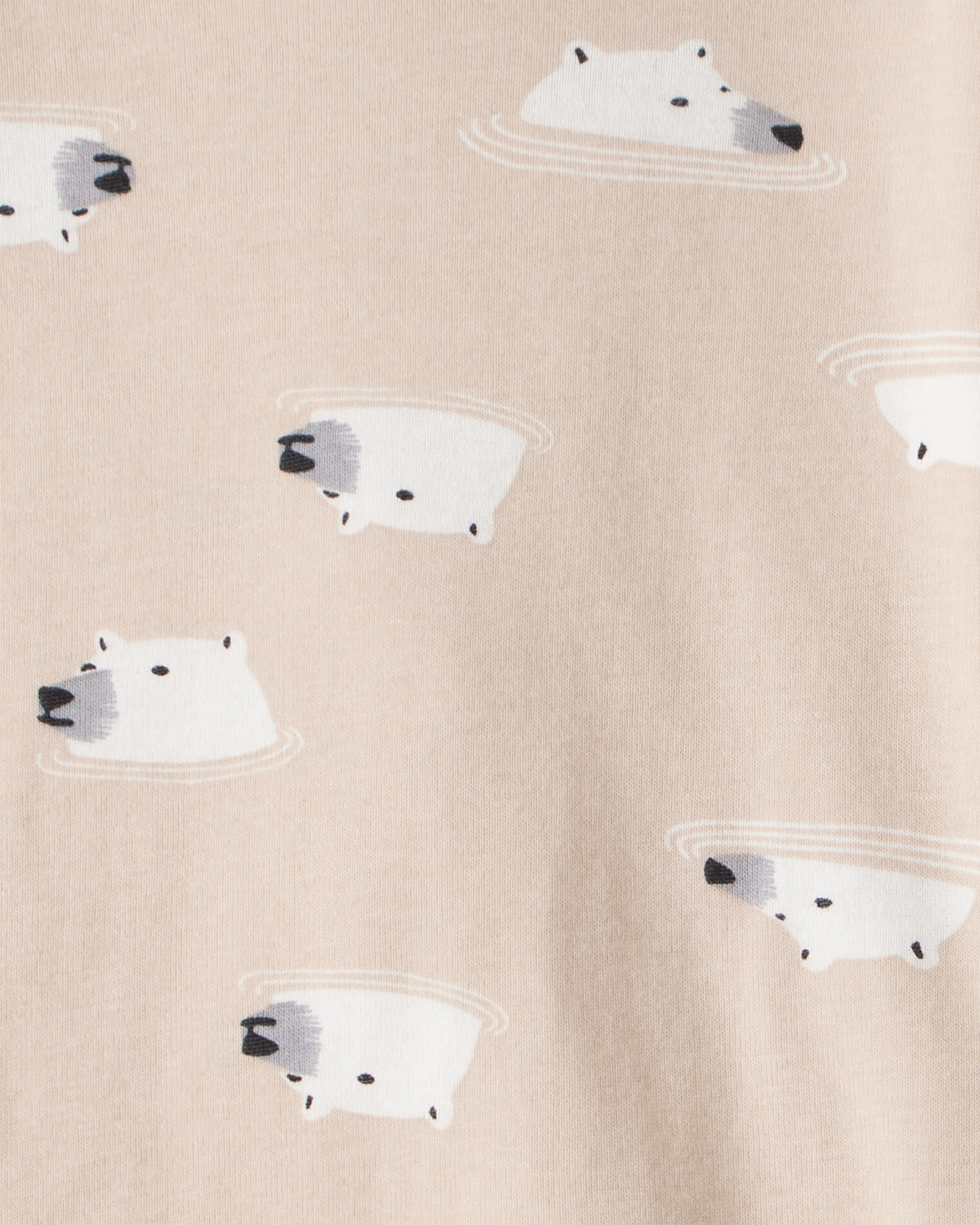 Toddler Penguin & Polar Bear 100% Cotton Snug Fit 4-Piece Pyjamas - Grey