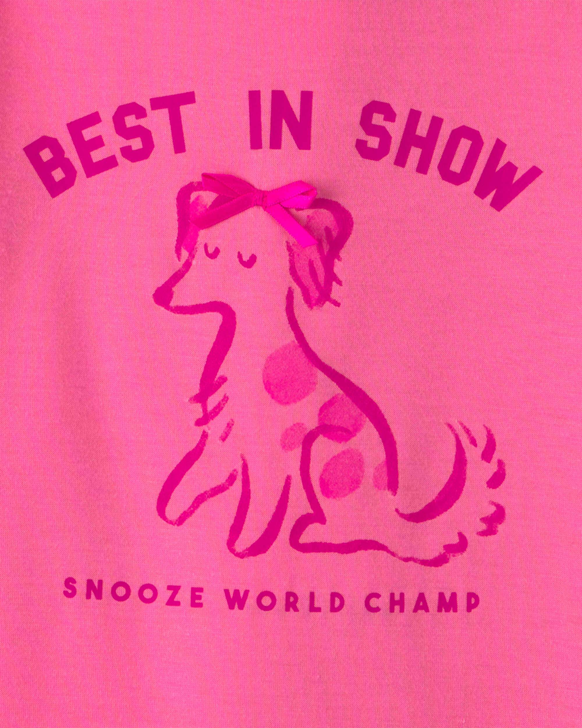 Girls 2-Pack 'Best Show' Heart Loose Fit Night Gown - Pink