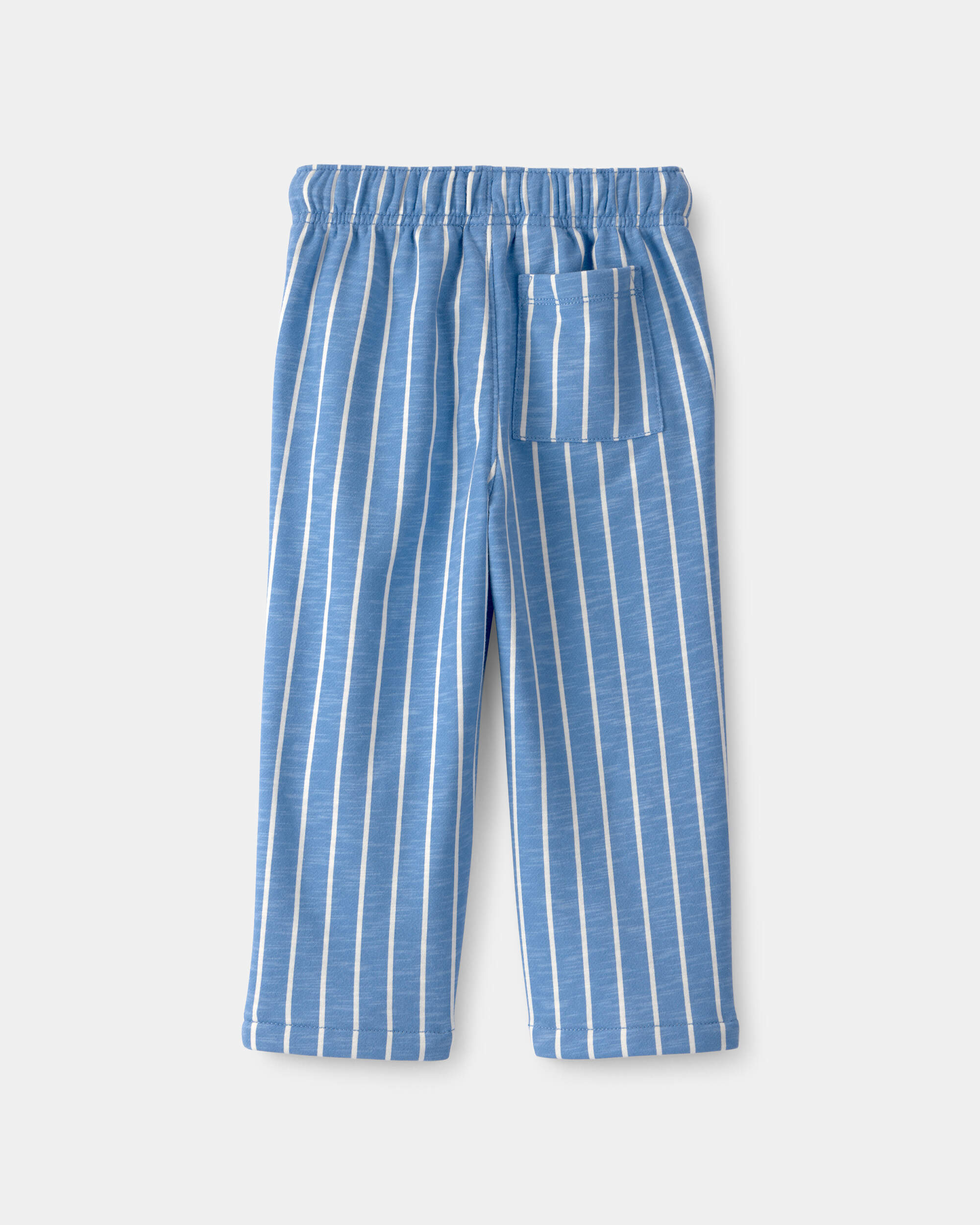 Toddler Striped French Terry Pants - Blue/White