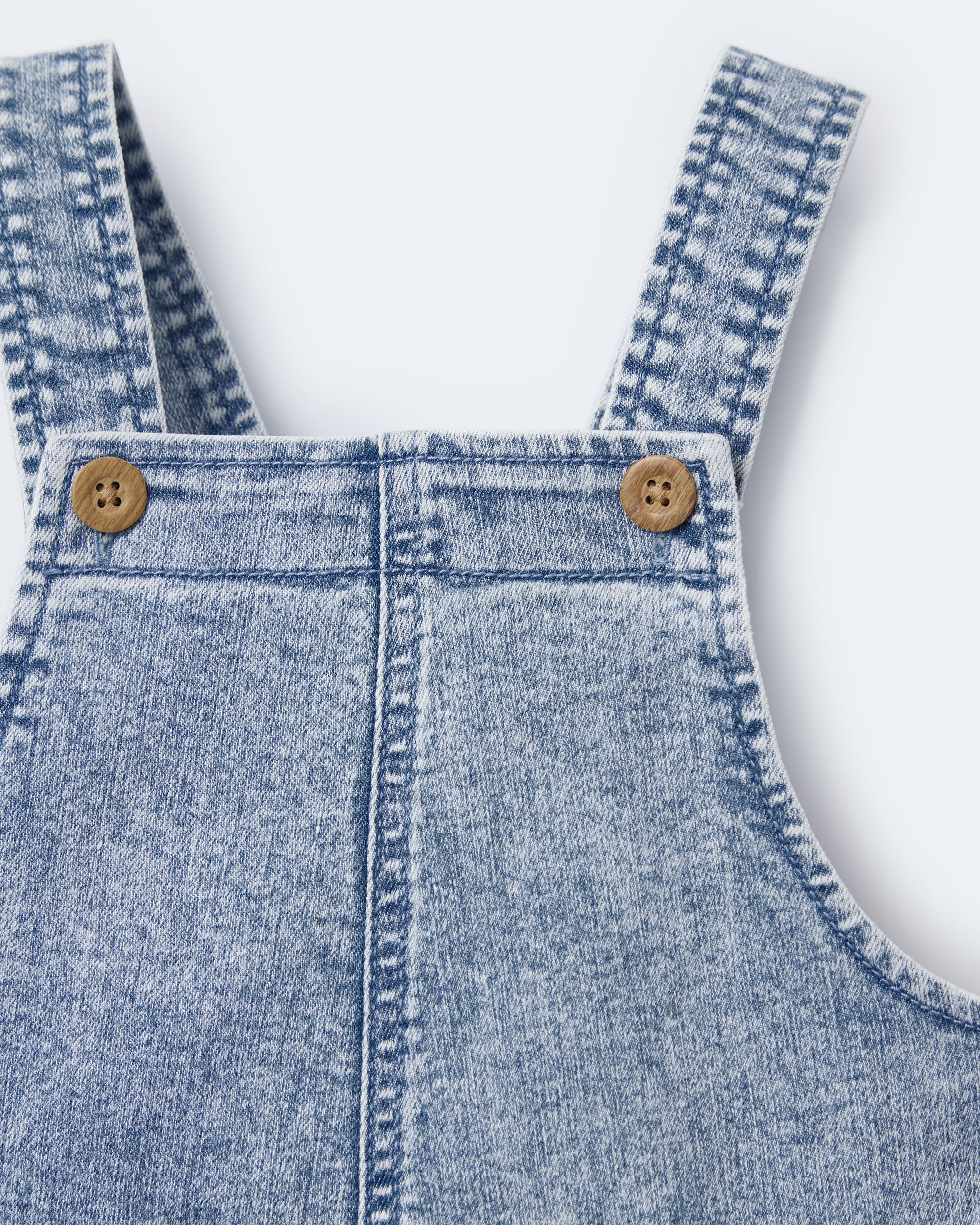 Toddler Avenue Wash Denim Overalls - Blue