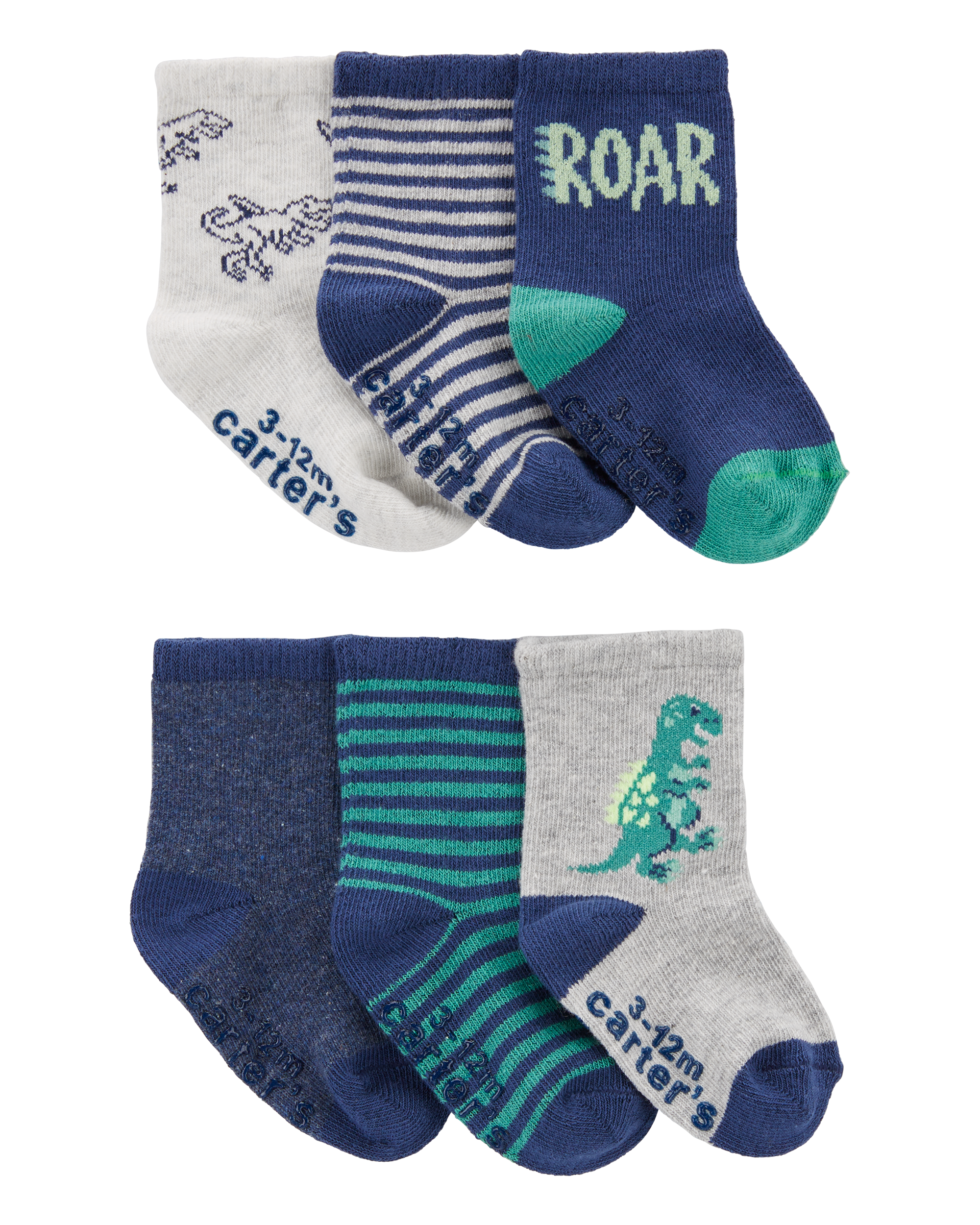 Baby 6-Pack Dinosaur Socks