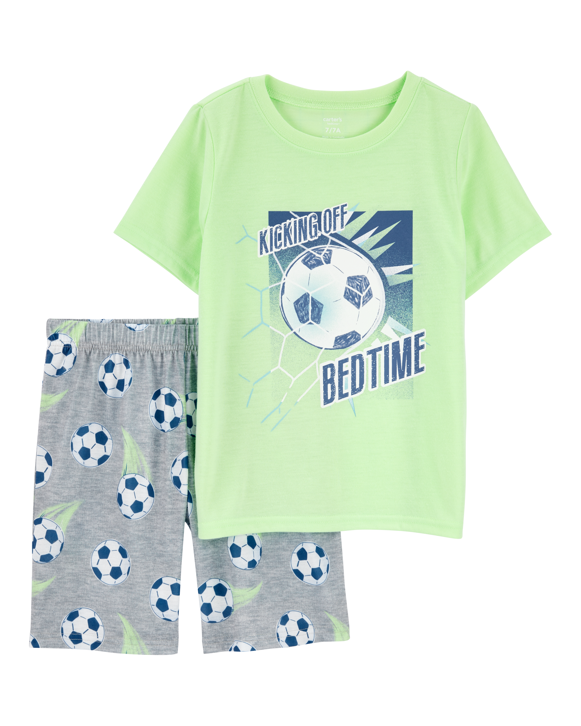 Kid 2-Piece Soccer Print Loose Fit Pyjamas
