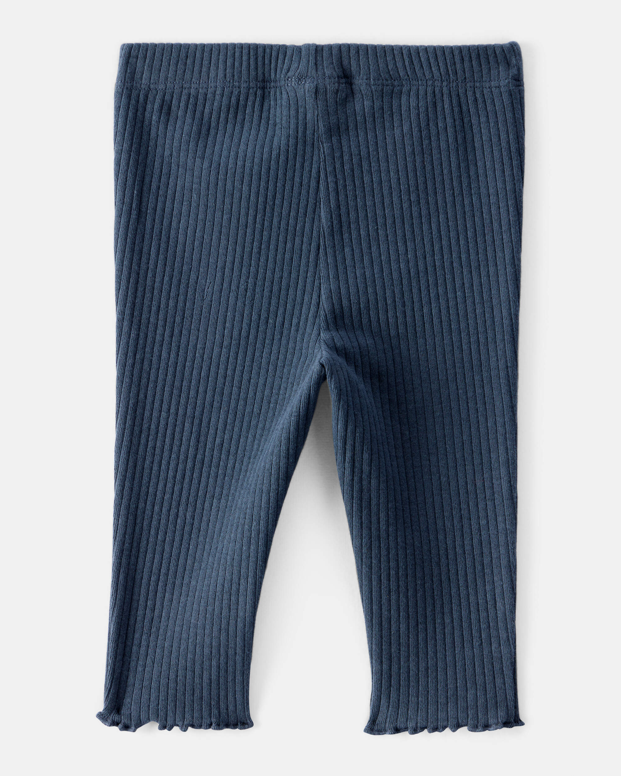 Baby Girl Cotton Pull-On Pants - Navy Blue