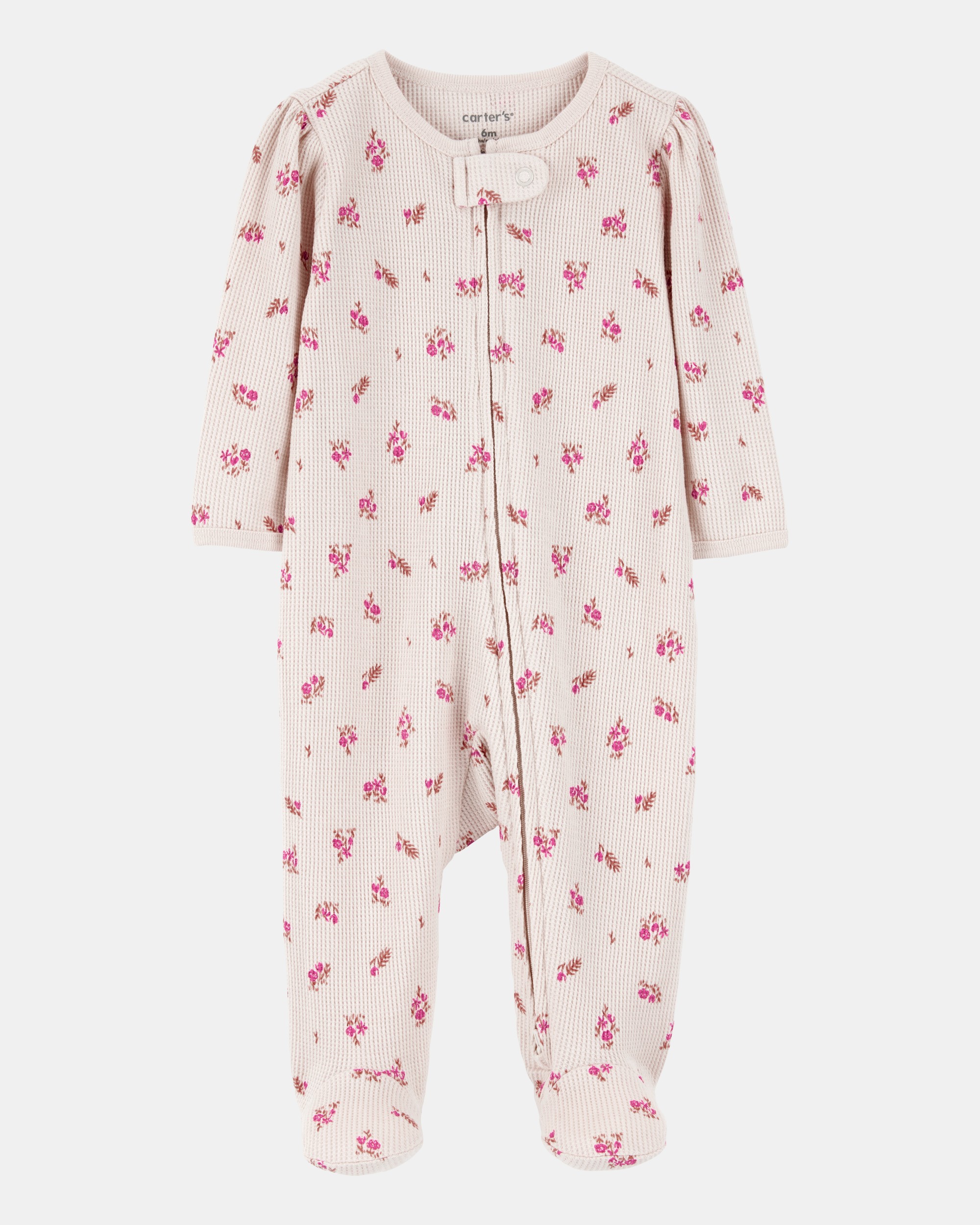 Floral 2-Way Zip Thermal Sleeper Pyjamas